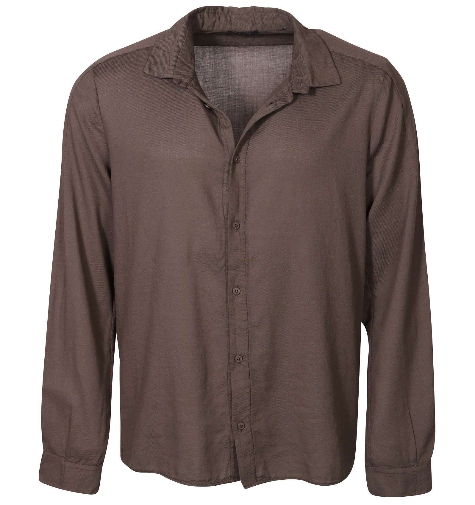 TRANSIT UOMO Super Soft Shirt in Brown Olive