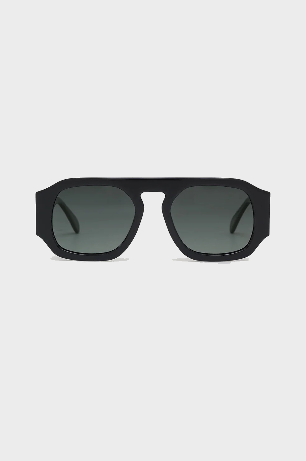 ANINE BING Big Sunglasses in Black/Green