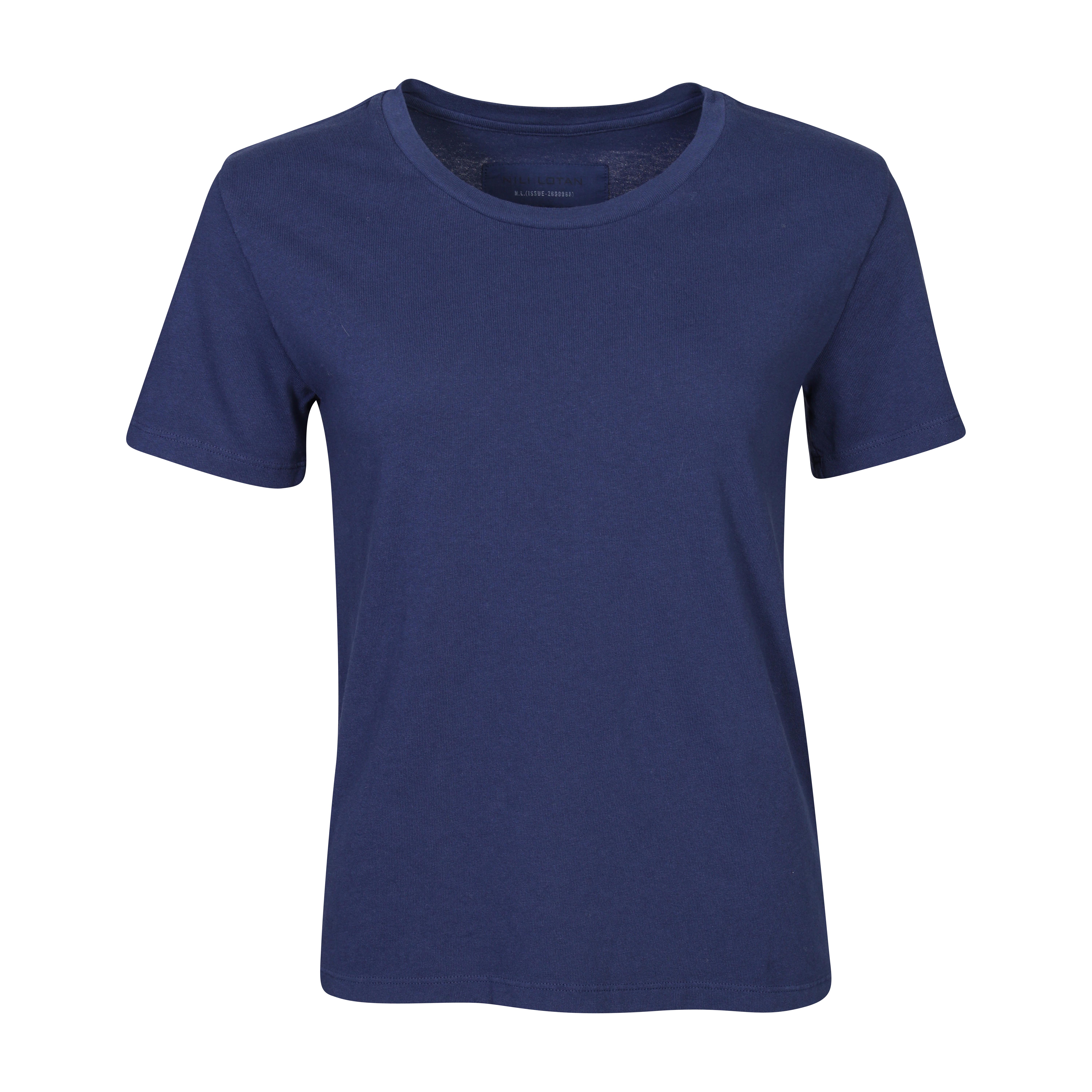 Nili Lotan T-Shirt Corinne in Marine Blue