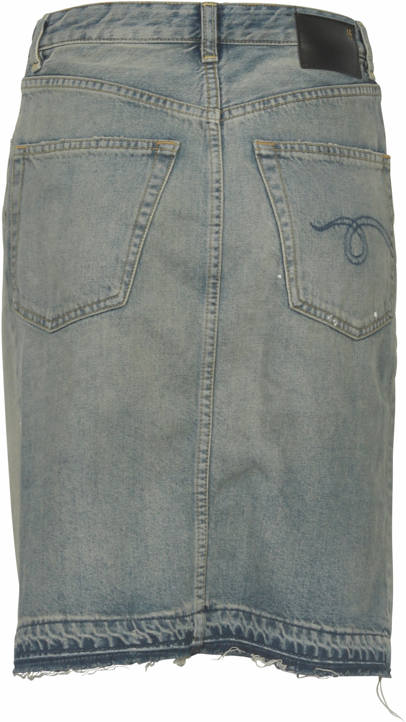 R13 Denim Skirt Kira Light Blue Washed