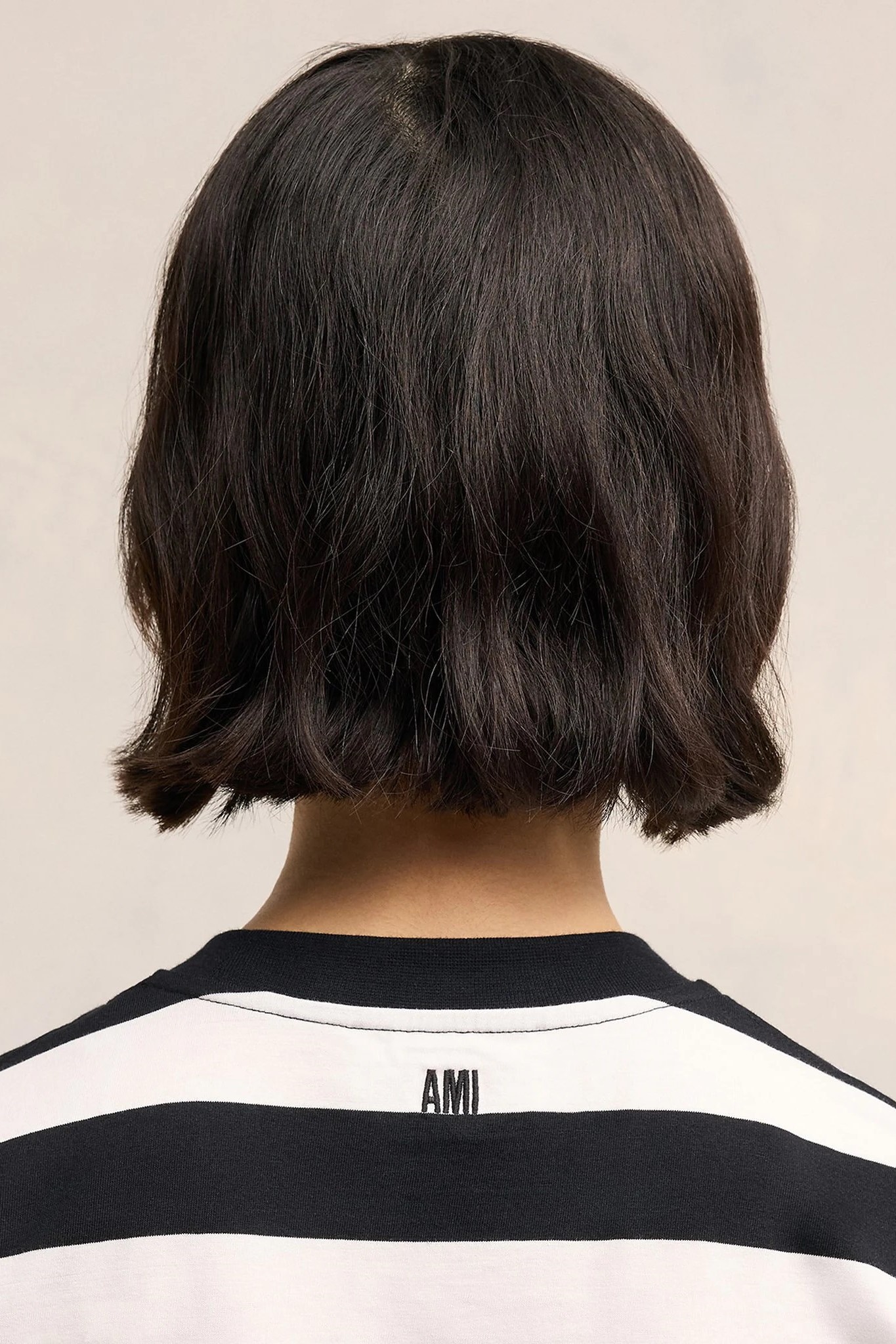 AMI PARIS de Coeur RayeT-Shirt in Black/White XS