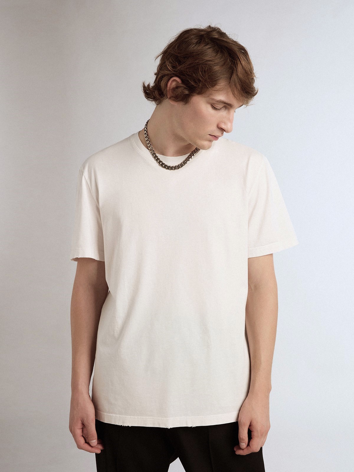 GOLDEN GOOSE Regular T-Shirt in Vintage White