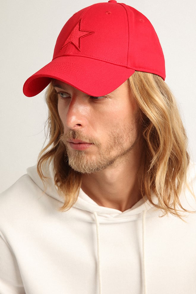 Golden Goose Baseball Cap Demos in Red S/M