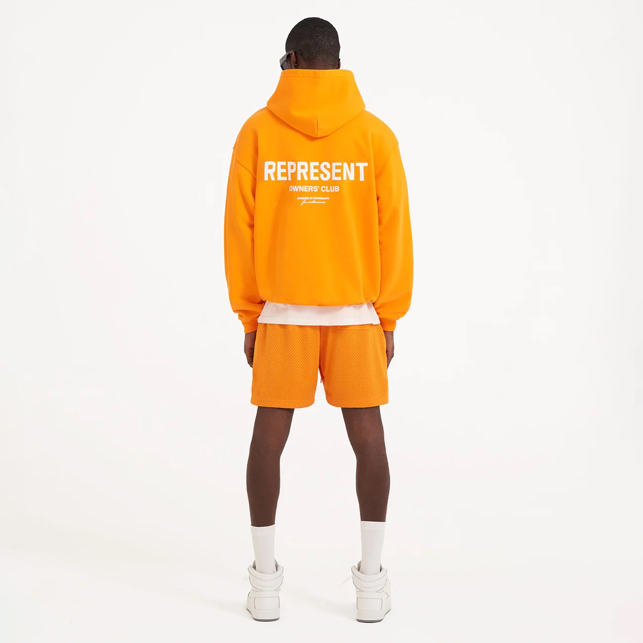 REPRESENT Owners Club Hoodie in Neon Orange XXL