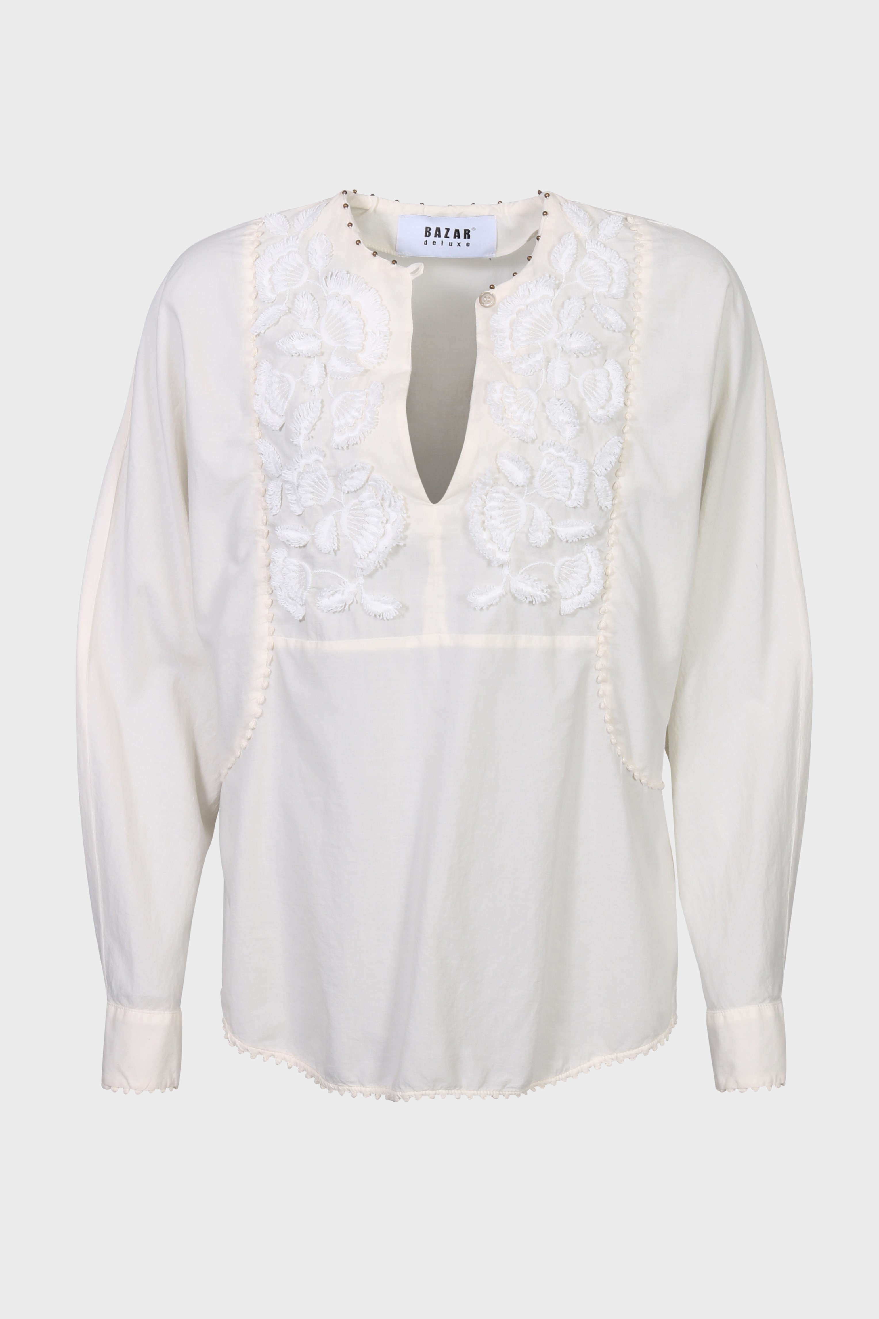 BAZAR DELUXE Cotton Blouse in Ivory IT40 / DE34