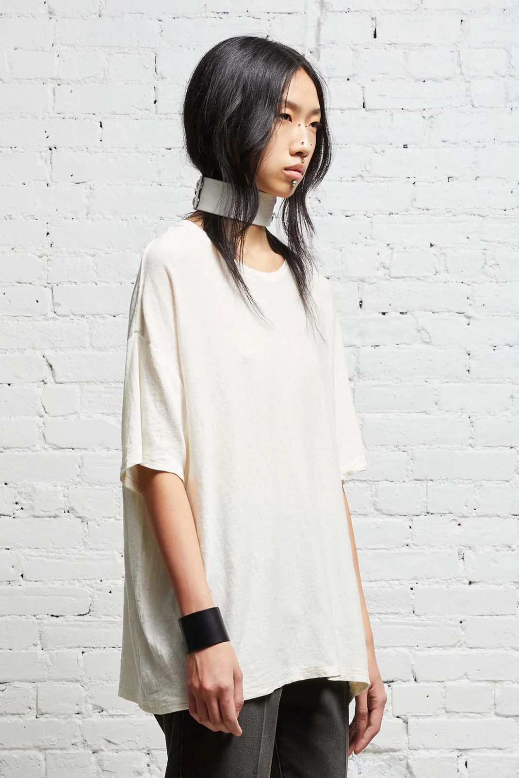 R13 Boxy Seamless T-Shirt in White