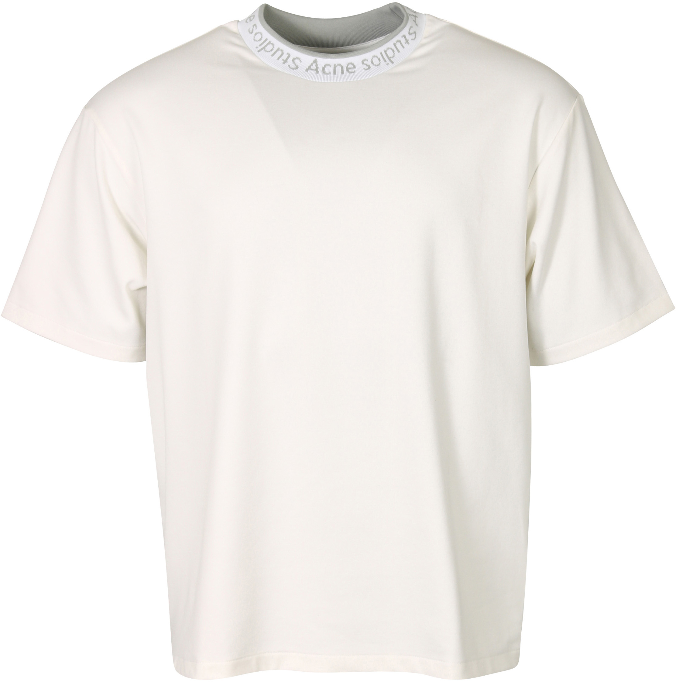 Acne Studios Neck Branded T-Shirt White