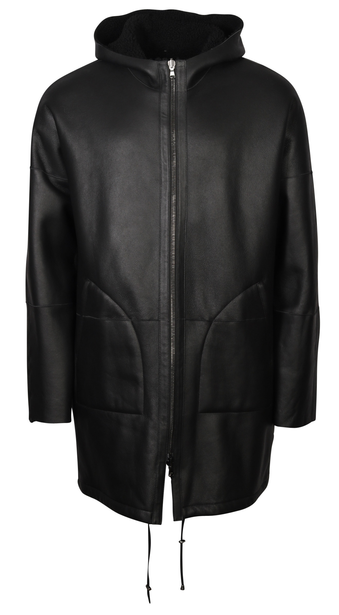 Giorgio Brato Shearling Leatherjacket Black