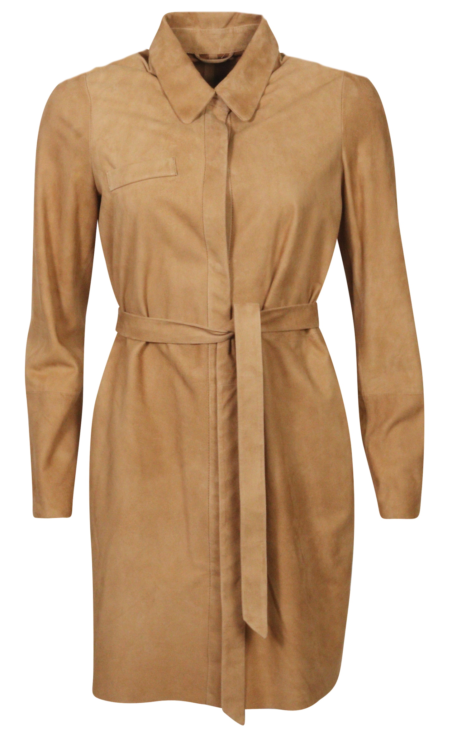 Giorgio Brato Soft Suede Leather Overshirt Camel