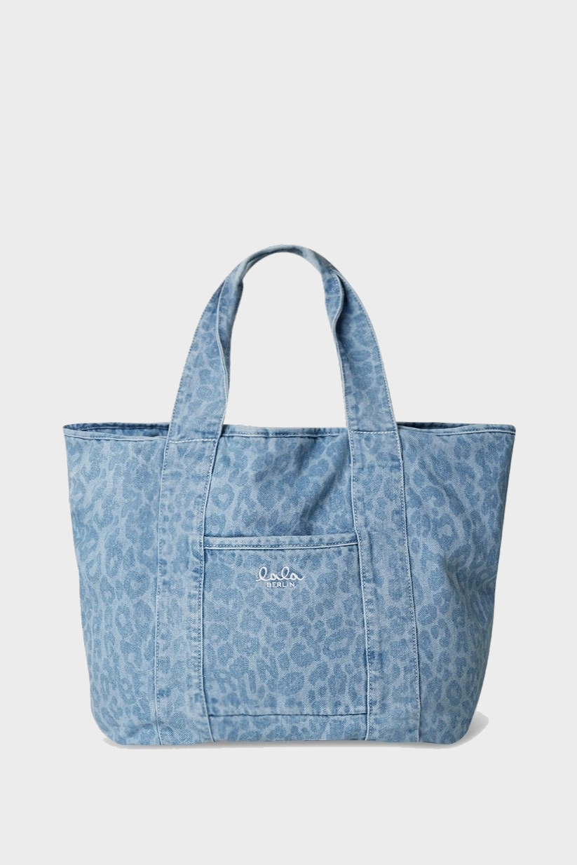 LALA BERLIN East West Tote Bag Printed Denim