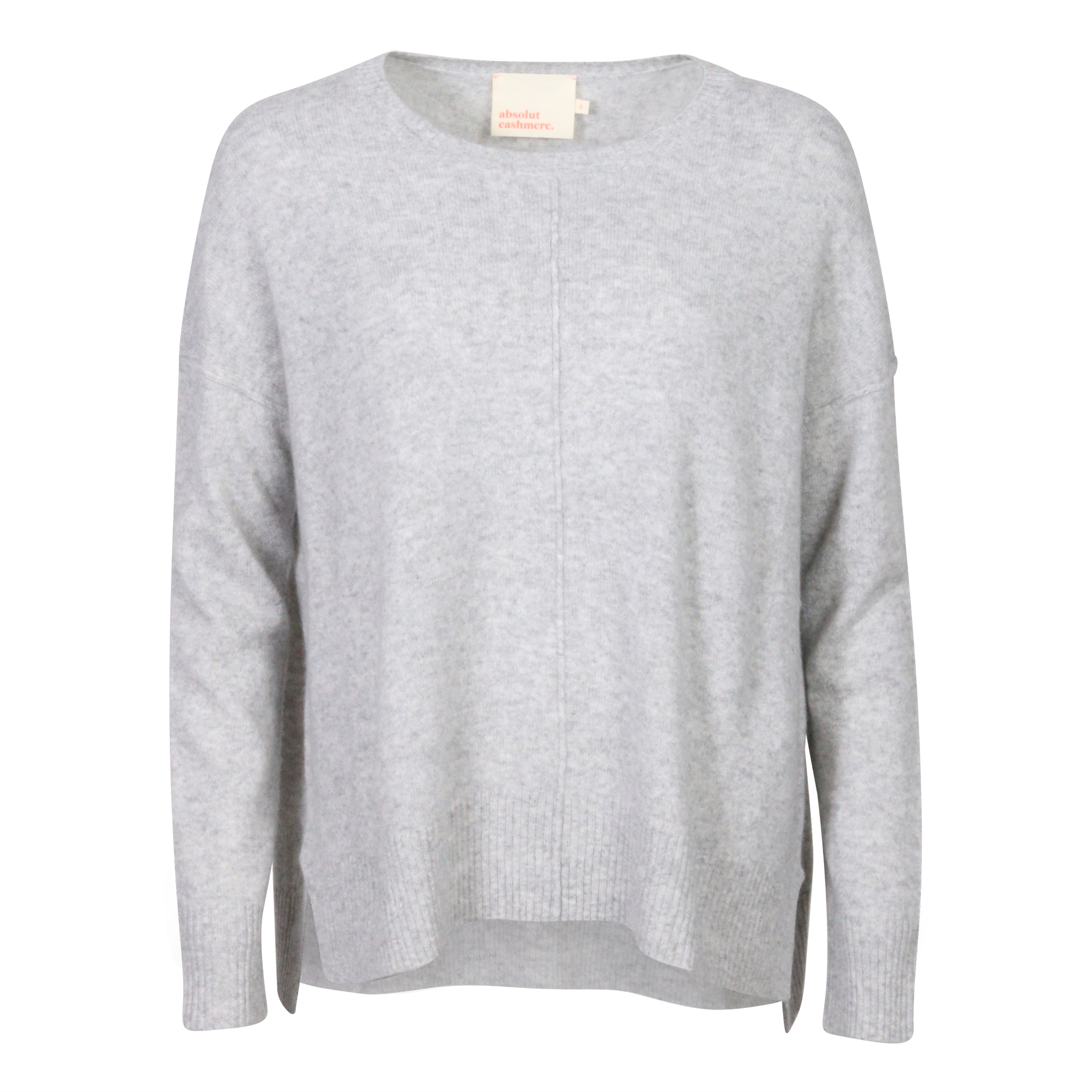 Absolut Cashmere Oversized Sweater Light Grey Melange