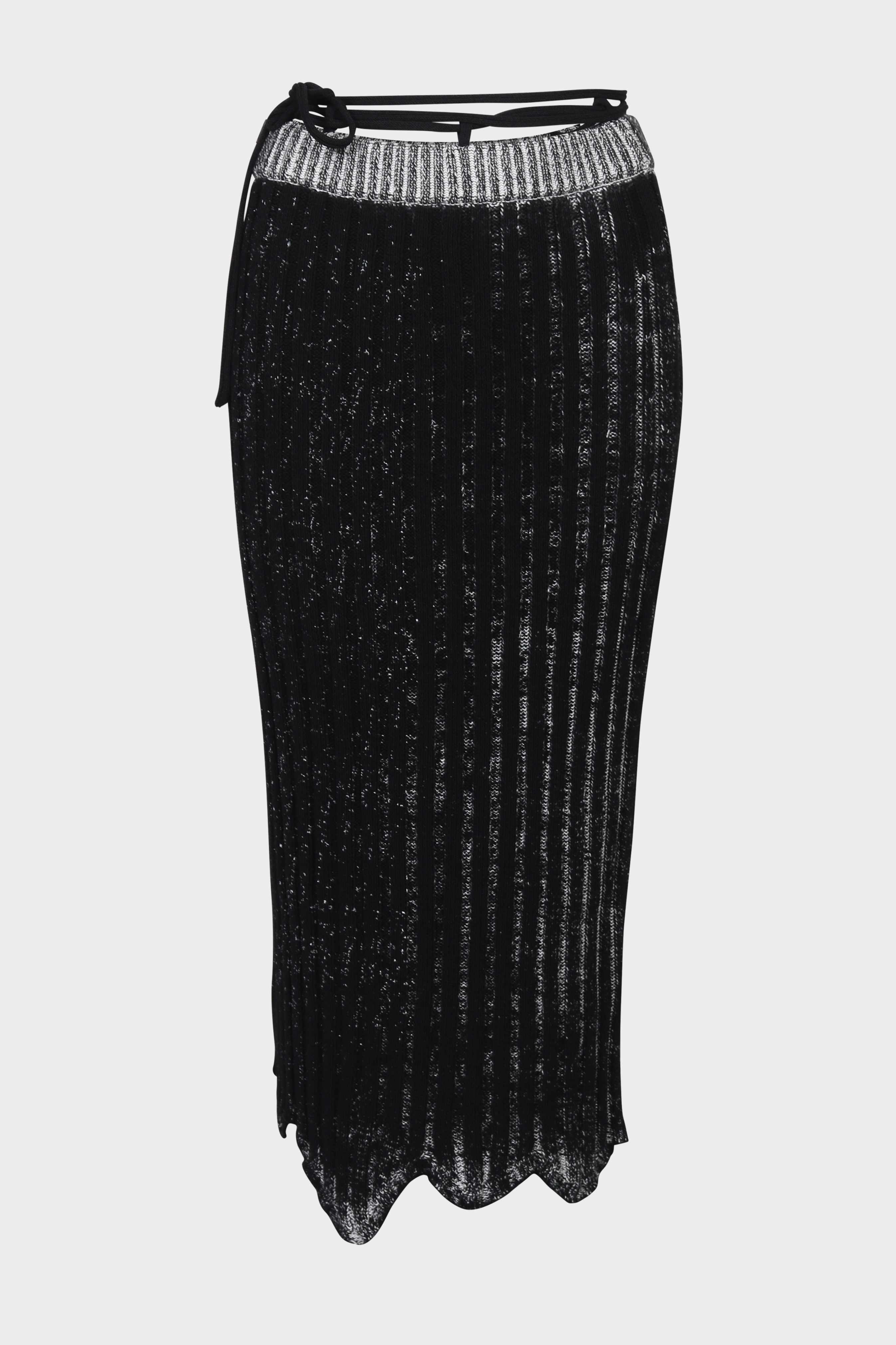 ACNE STUDIOS Knit Skirt in Black/White M