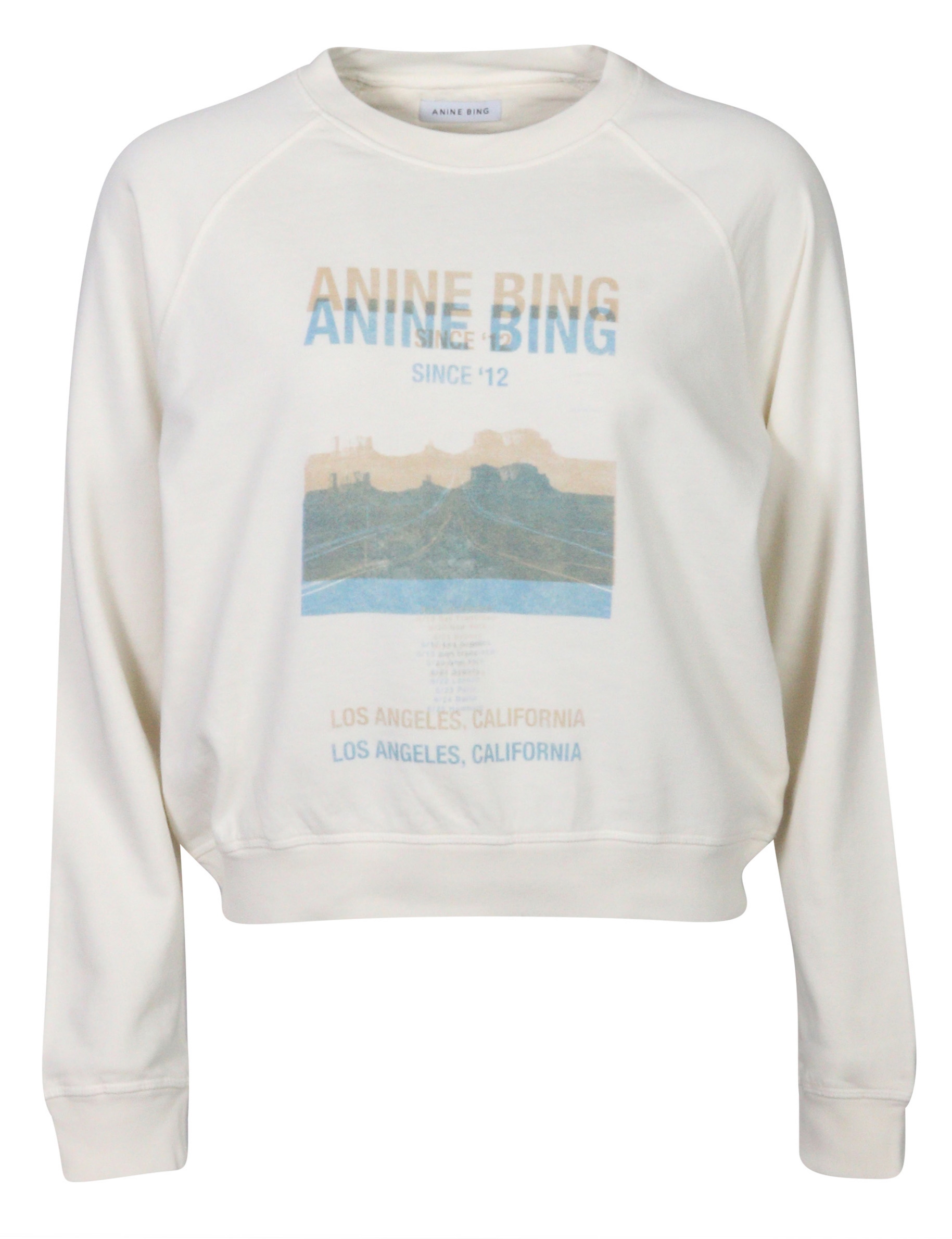 Anine Bing Sweatshirt Ecru Printed L