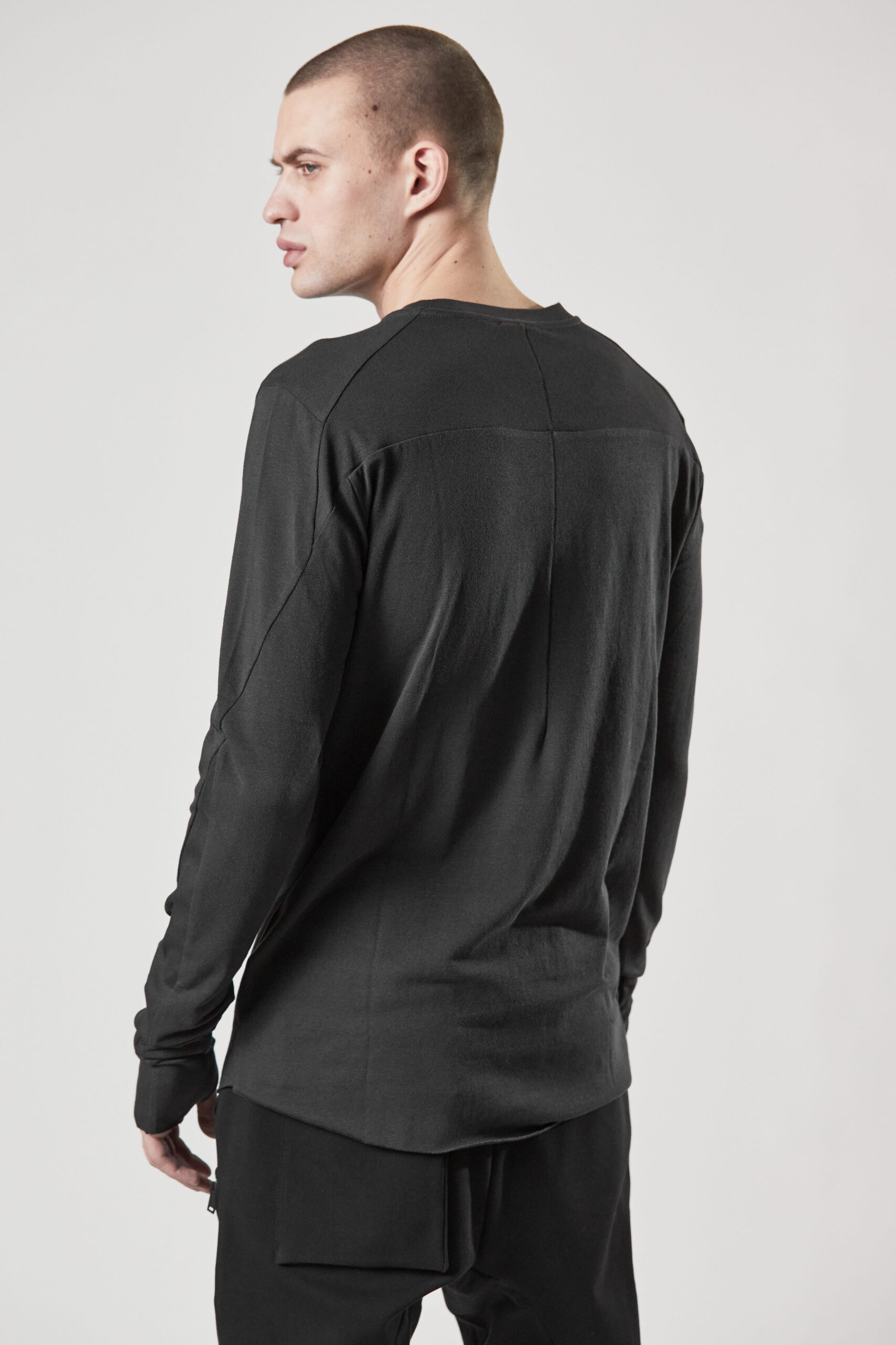 THOM KROM Soft Cotton Stretch Sweatshirt in Iron Grey S
