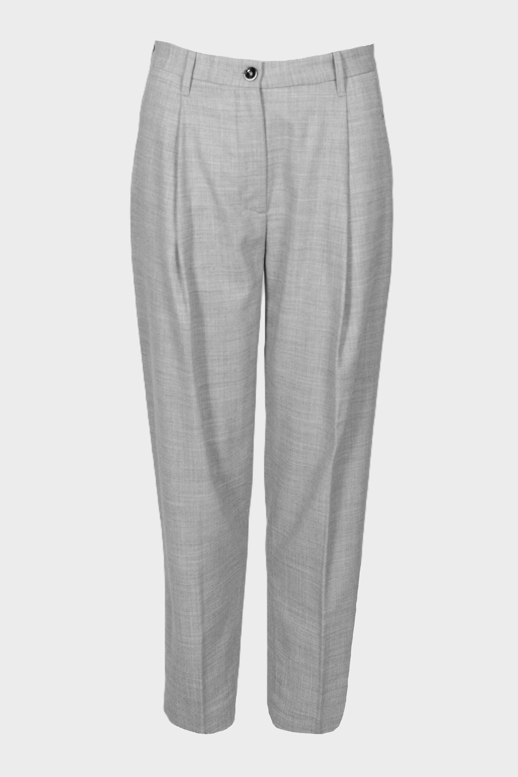 NINE:INTHE:MORNING Janis Wool Stretch Pant in Light Grey