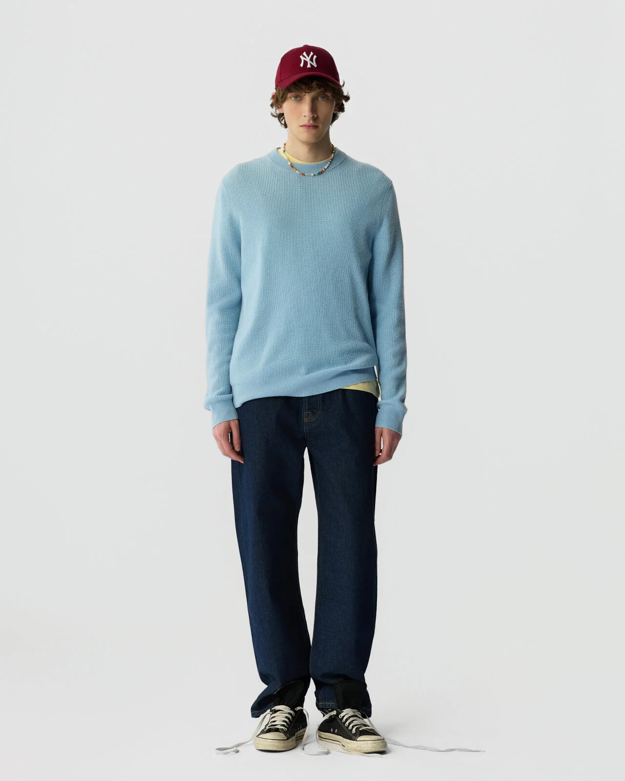 GUEST IN RESIDENCE Allday Crey Rib Sweater in Clear Sky
