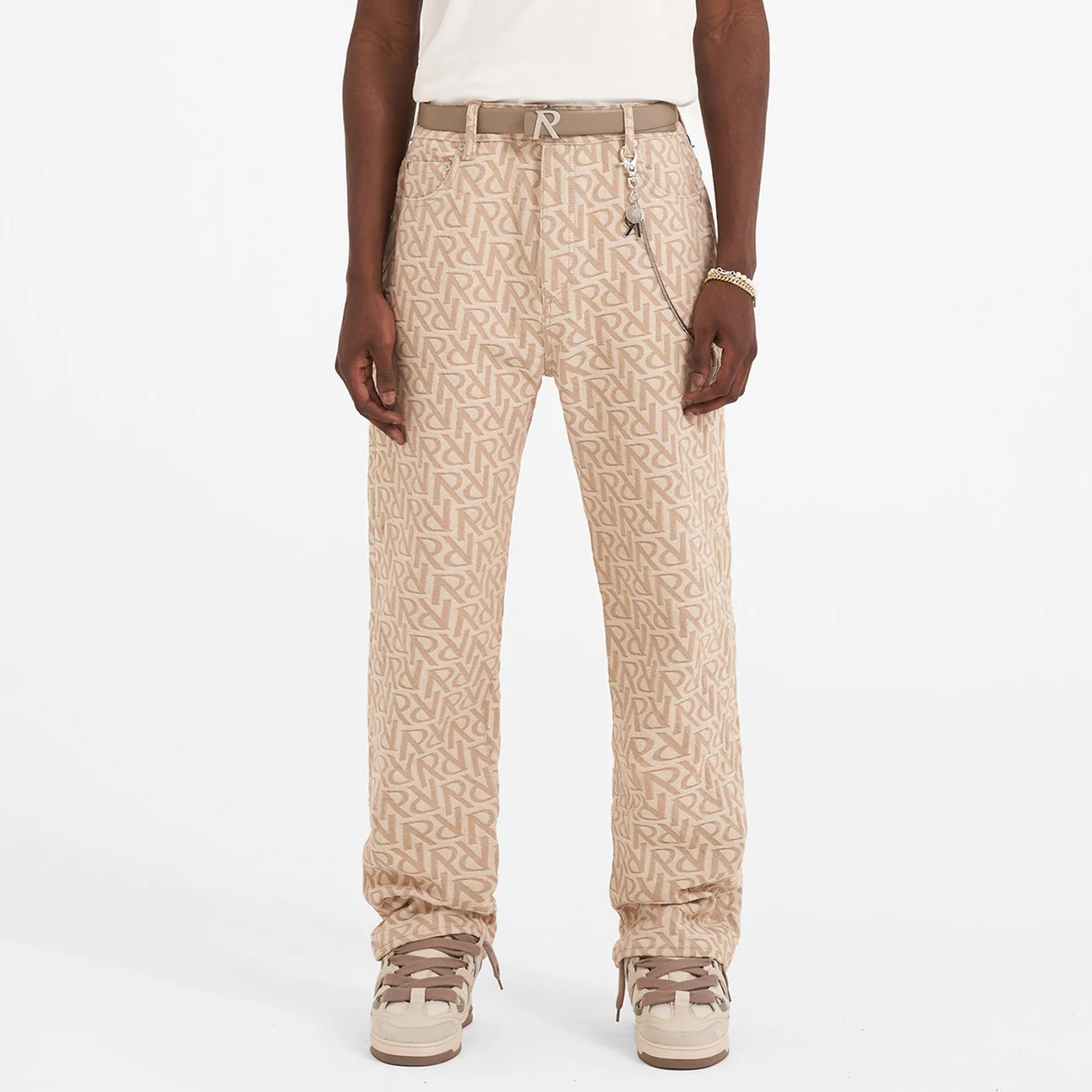 REPRESENT Initial Denim Pant in Sesame