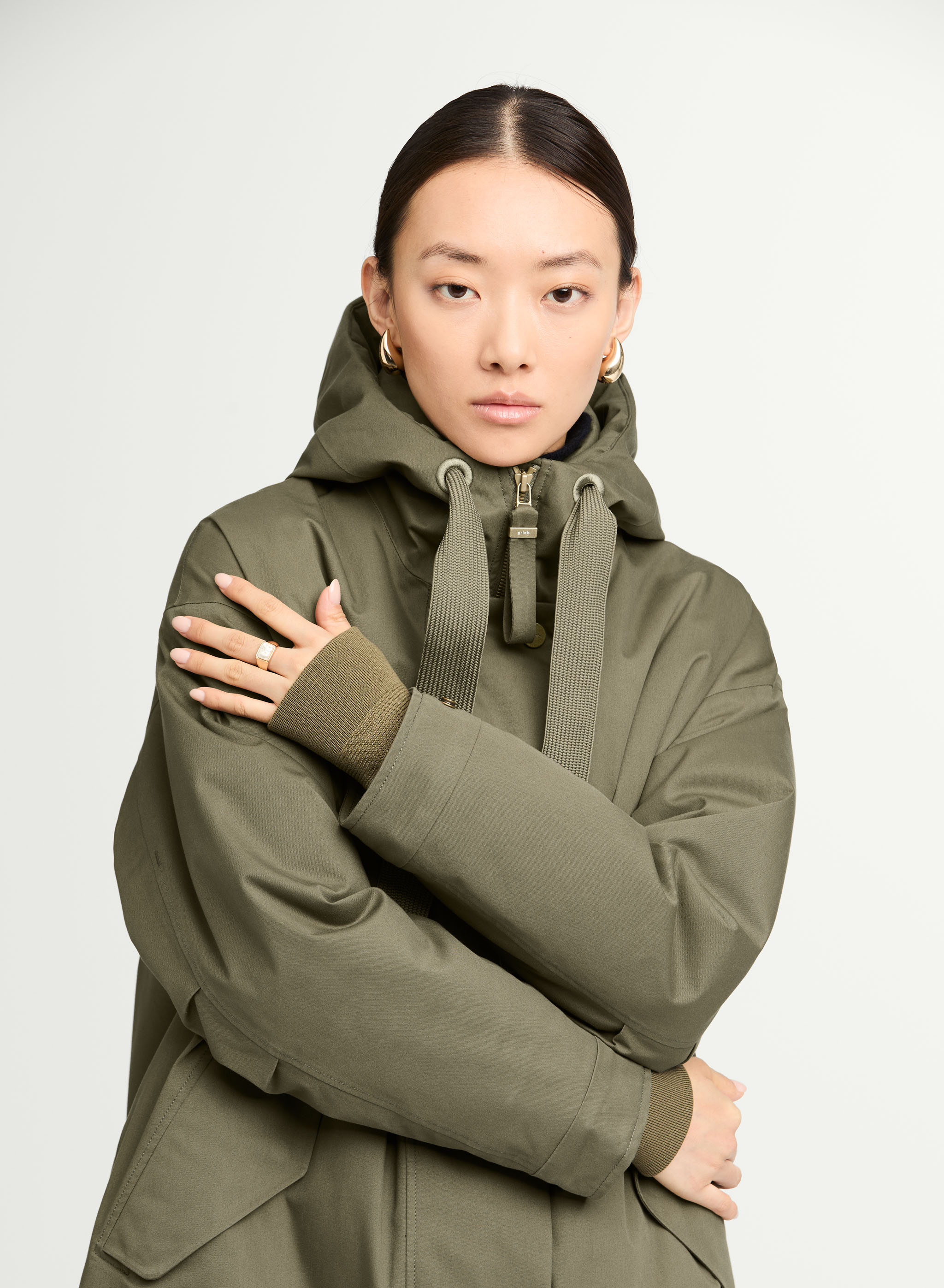 G-LAB Meta Parka in Olive Grey