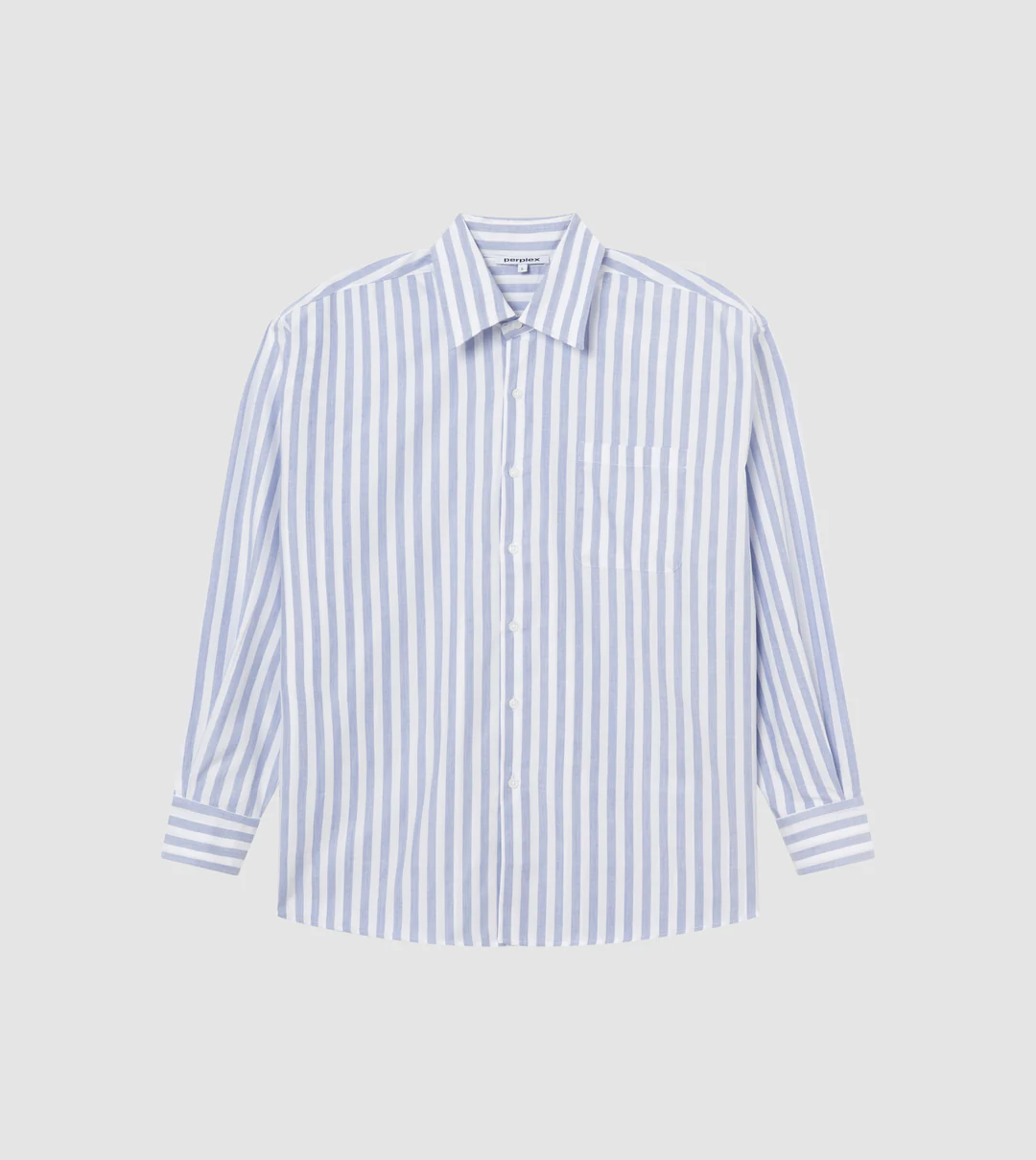 PERPLEX Striped Oversize Shirt in Blue