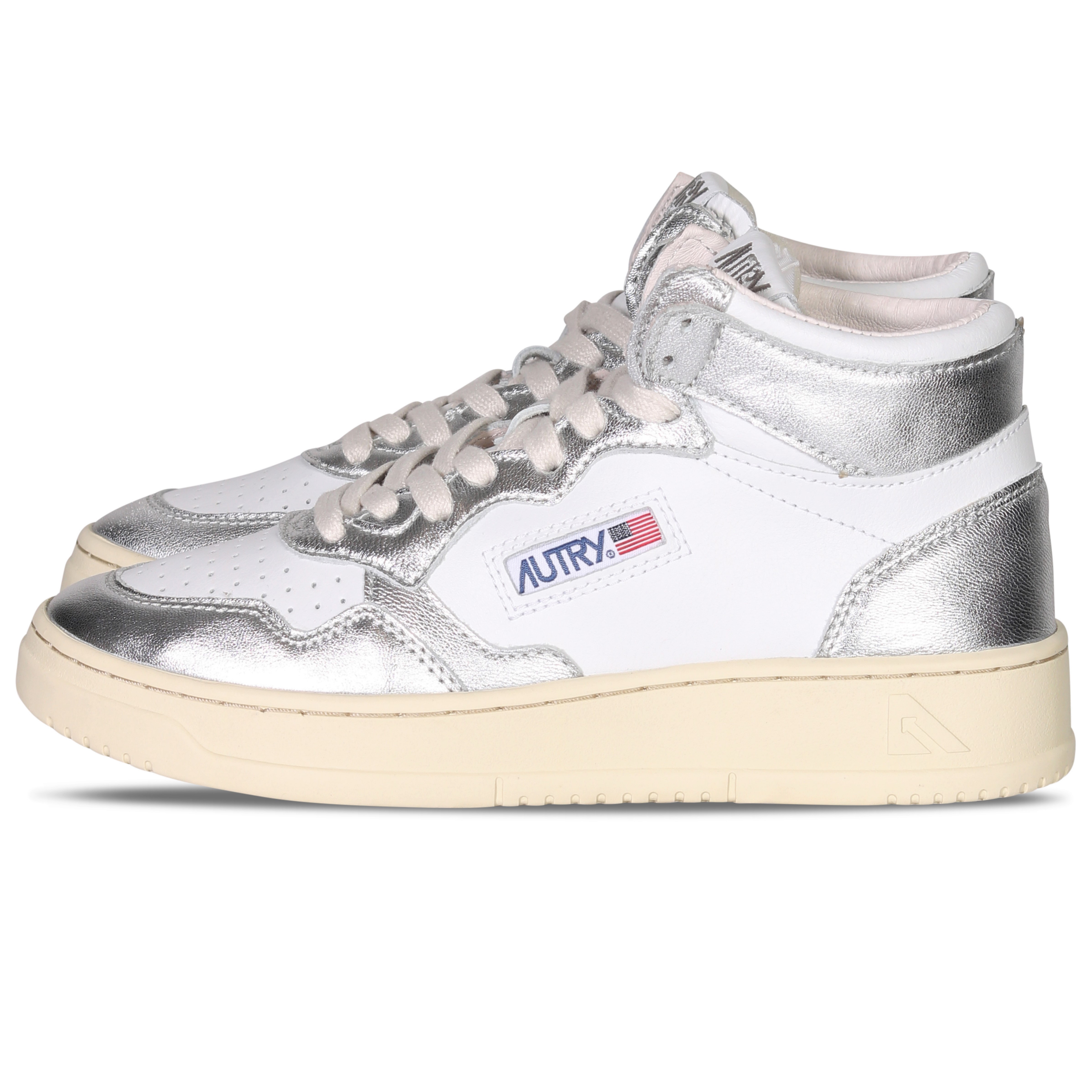 Autry Action Shoes Mid Sneaker White/Silver