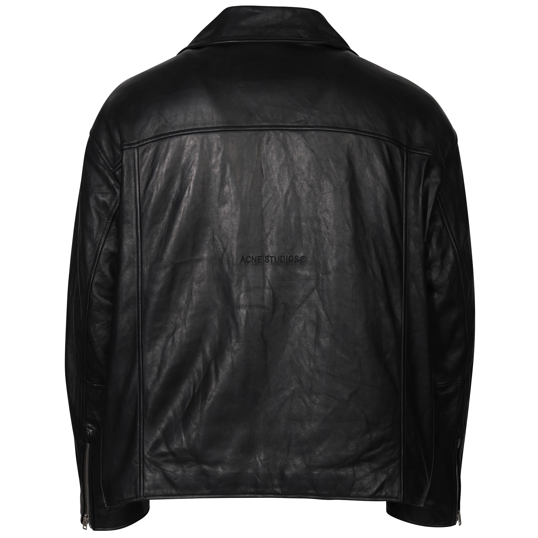 ACNE STUDIOS Vintage Leather Jacket in Black 48