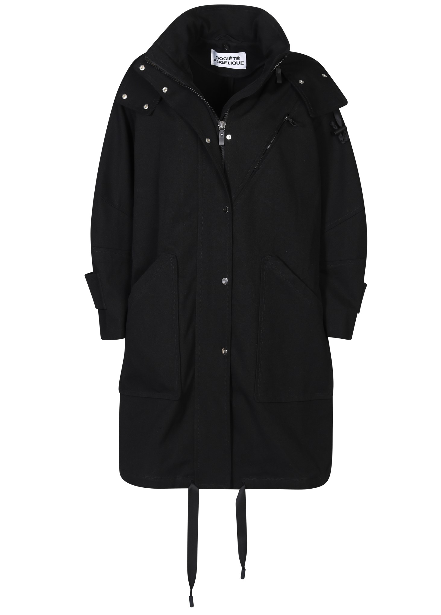 SOCIÉTÉ ANGELIQUE Malik Oversize Parka in Black S