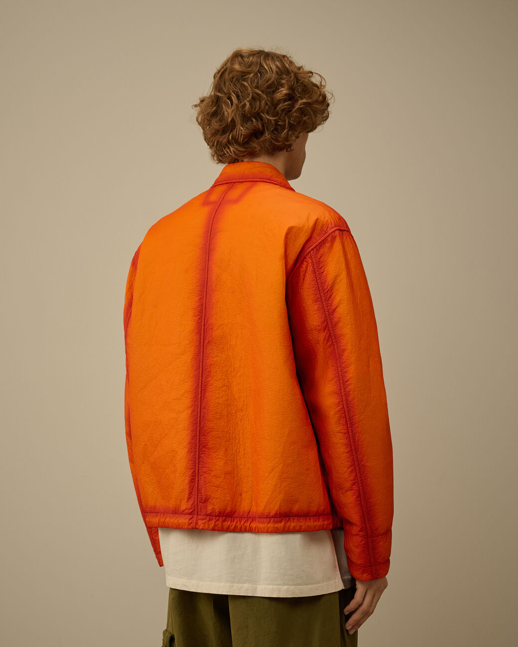 C.P. COMPANY Feltro Bi-Film Short Jacket in Russet Orange
