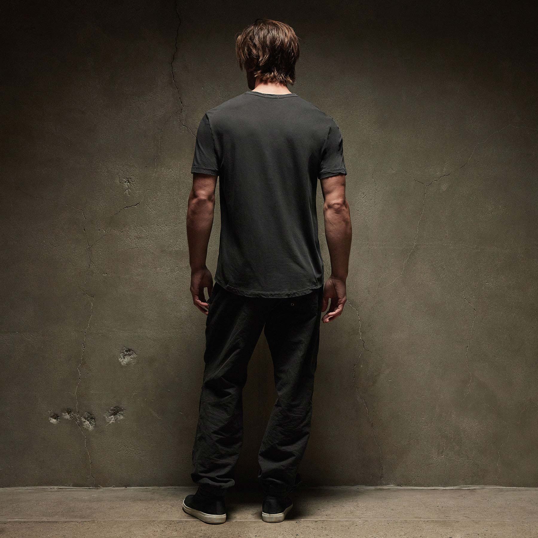 James Perse Clear Jersey Crew Neck Carbon