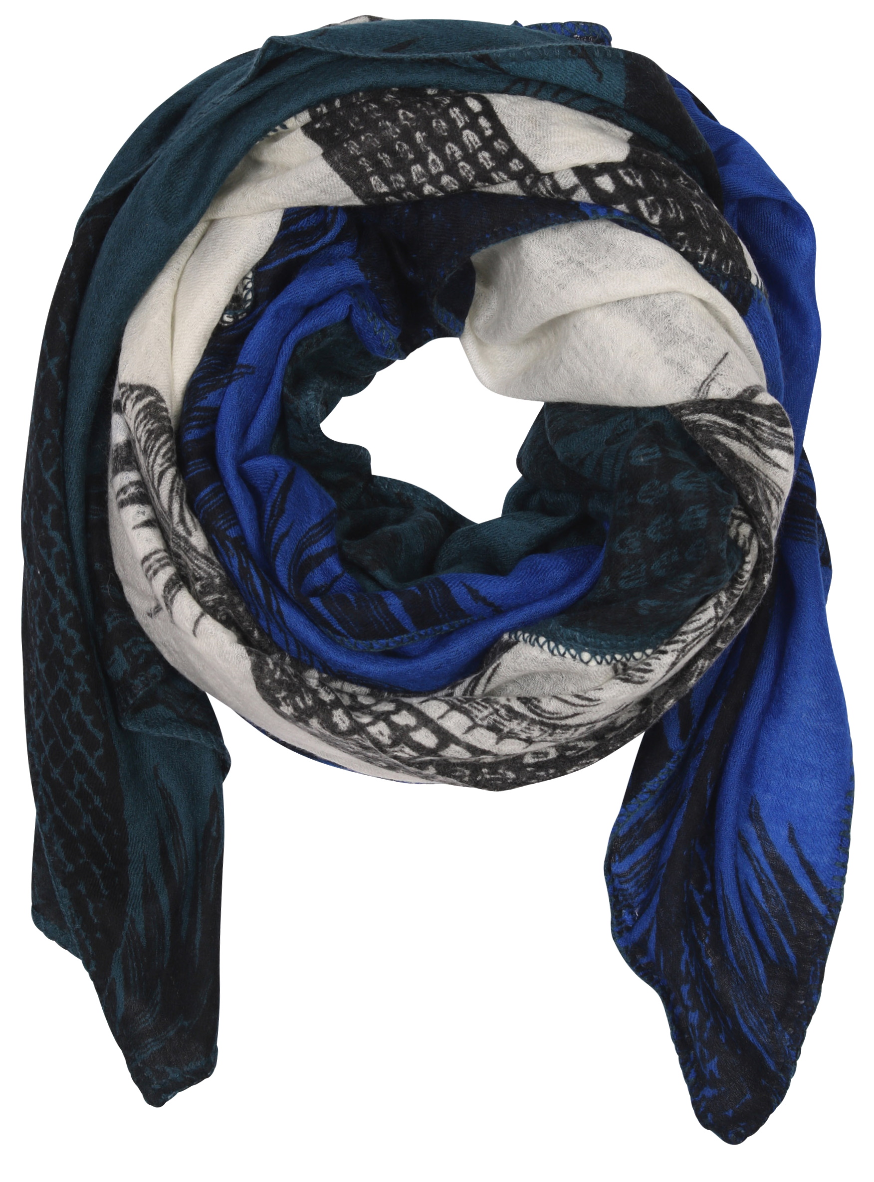 Friendly Hunting Cashmere Patch Scarf Multicolour