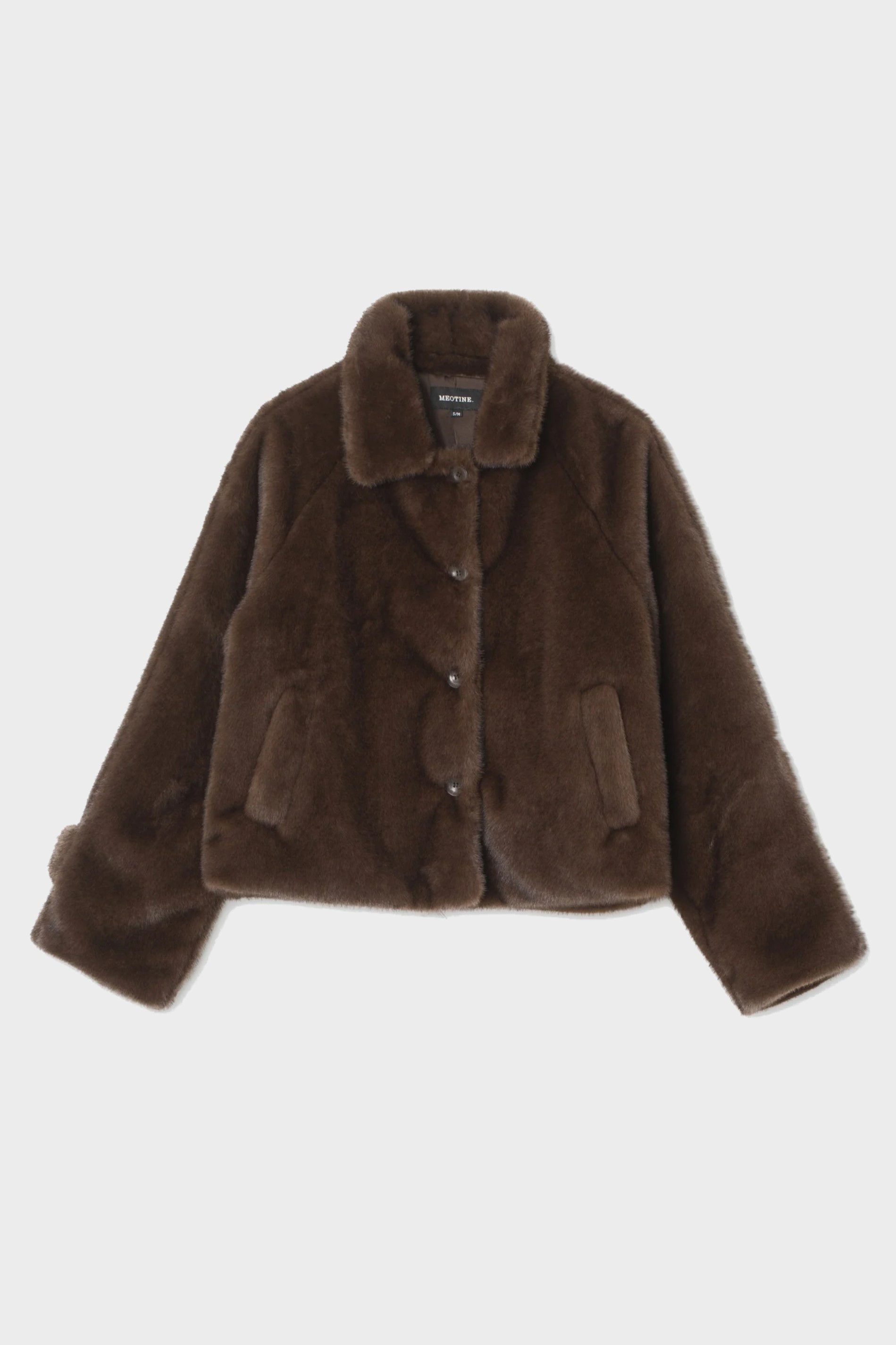 MEOTINE. Fake Fur Jacket in Brown