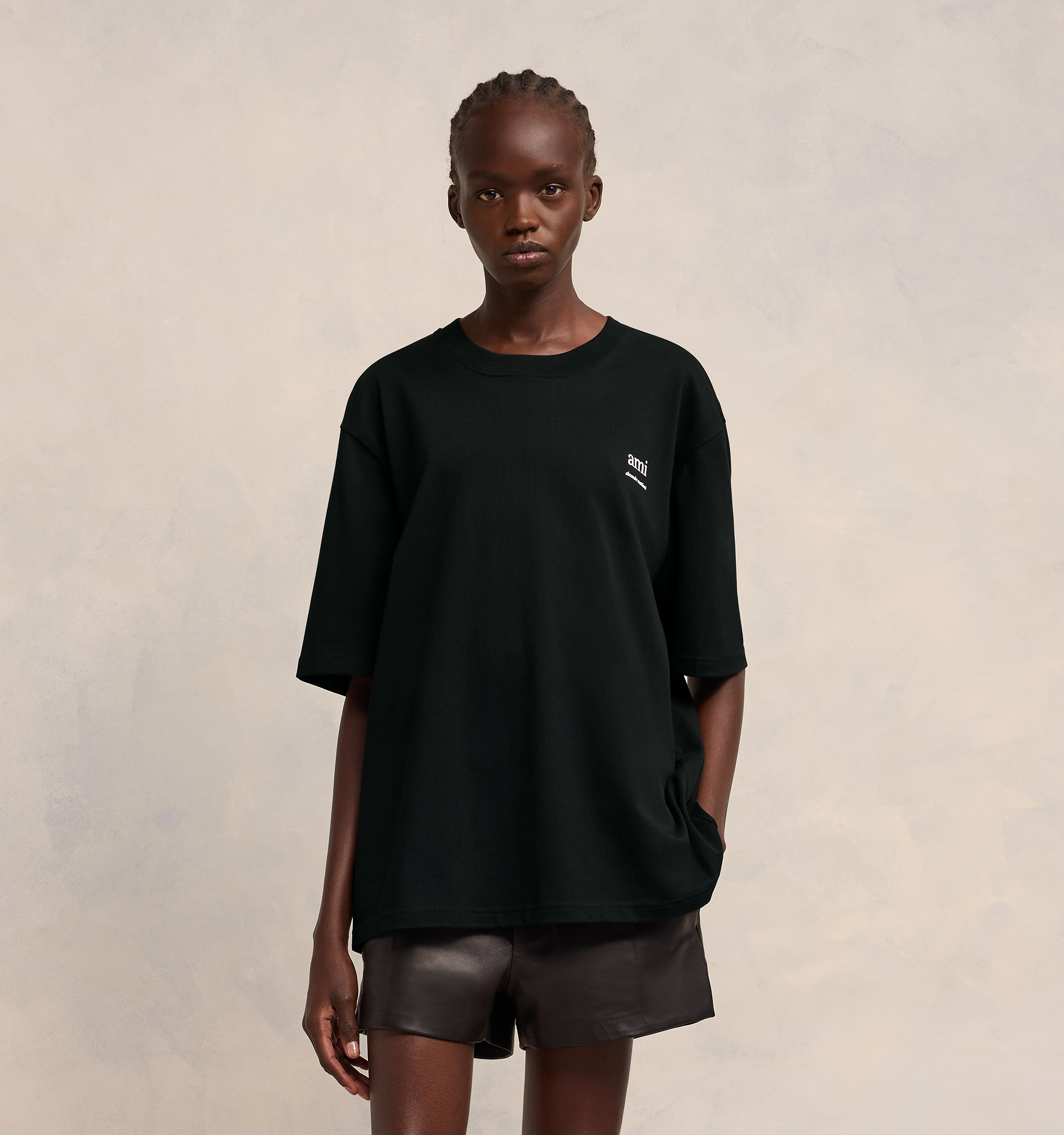 AMI PARIS Alexandre Mattuissi Boxy Fit T-Shirt in Black S