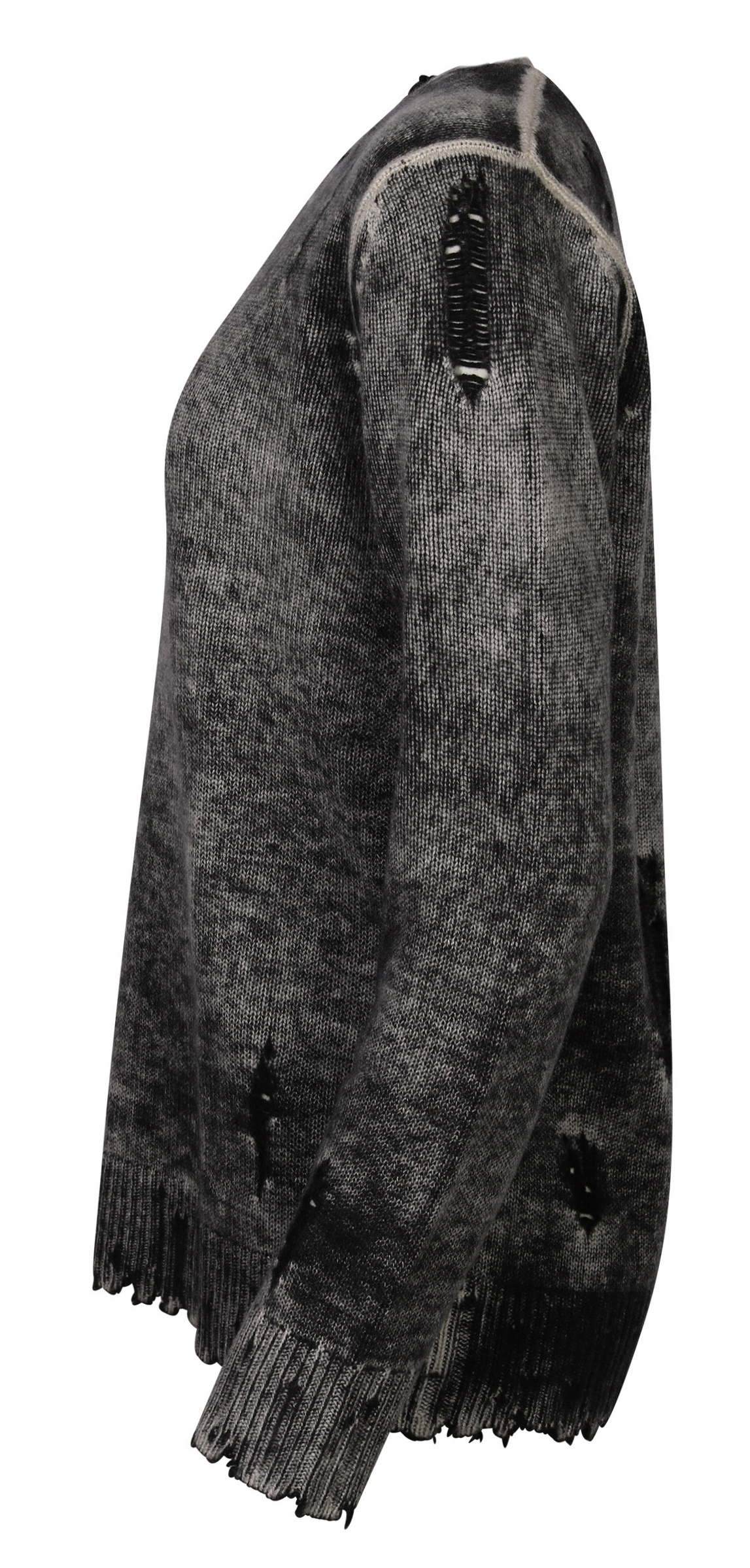 R13 Cashmere Crewneck Sweater Faded Black S