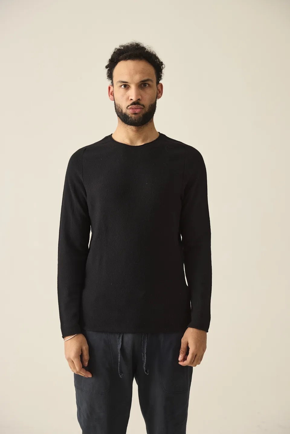 HANNIBAL. Knit Pullover Nevio in Charcoal 48