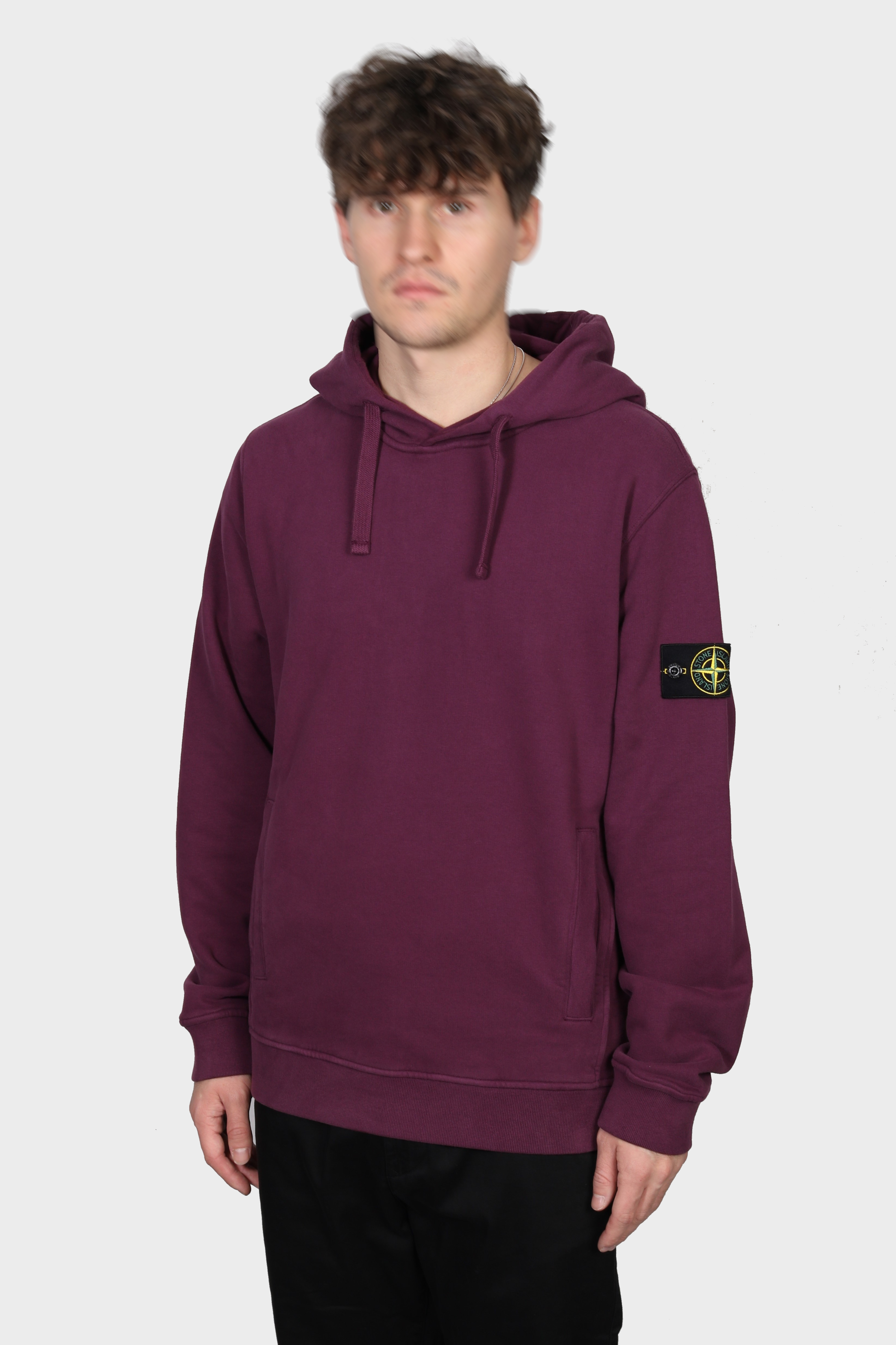 STONE ISLAND Sweat Hoodie in Aubergine