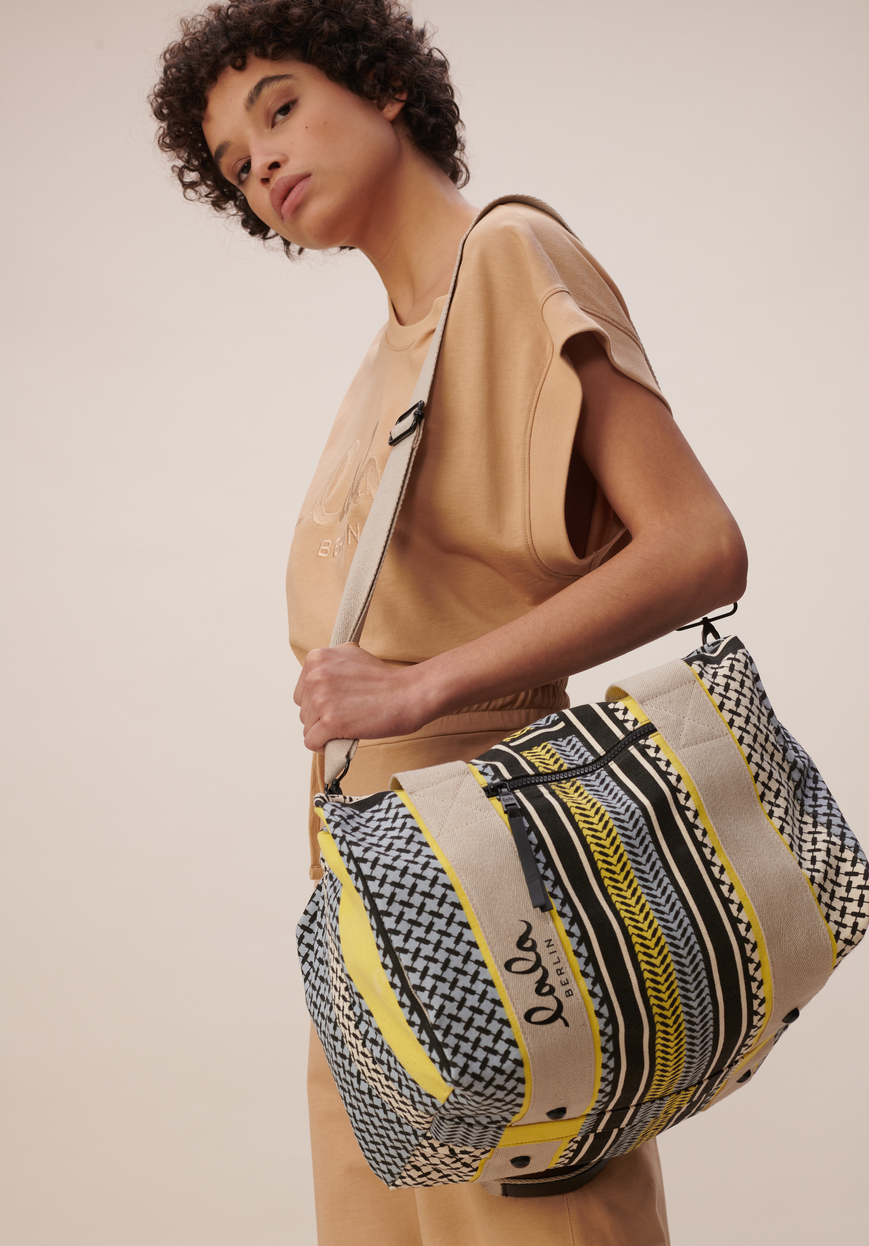 Lala Berlin Muriel Big Bag Blue x Lime