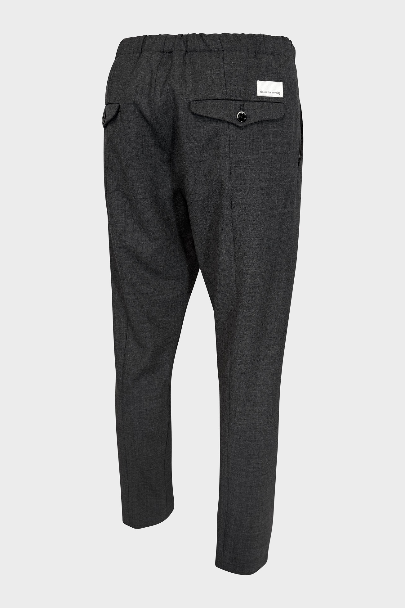 NINE:INTHE:MORNING Mirco Wool Stretch Pant in Grey Melange 54