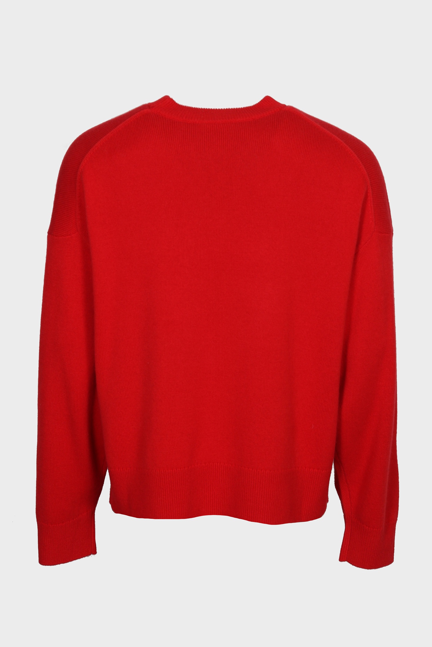 YACAIA Oversize Merino/Cashmere Sweater in Red