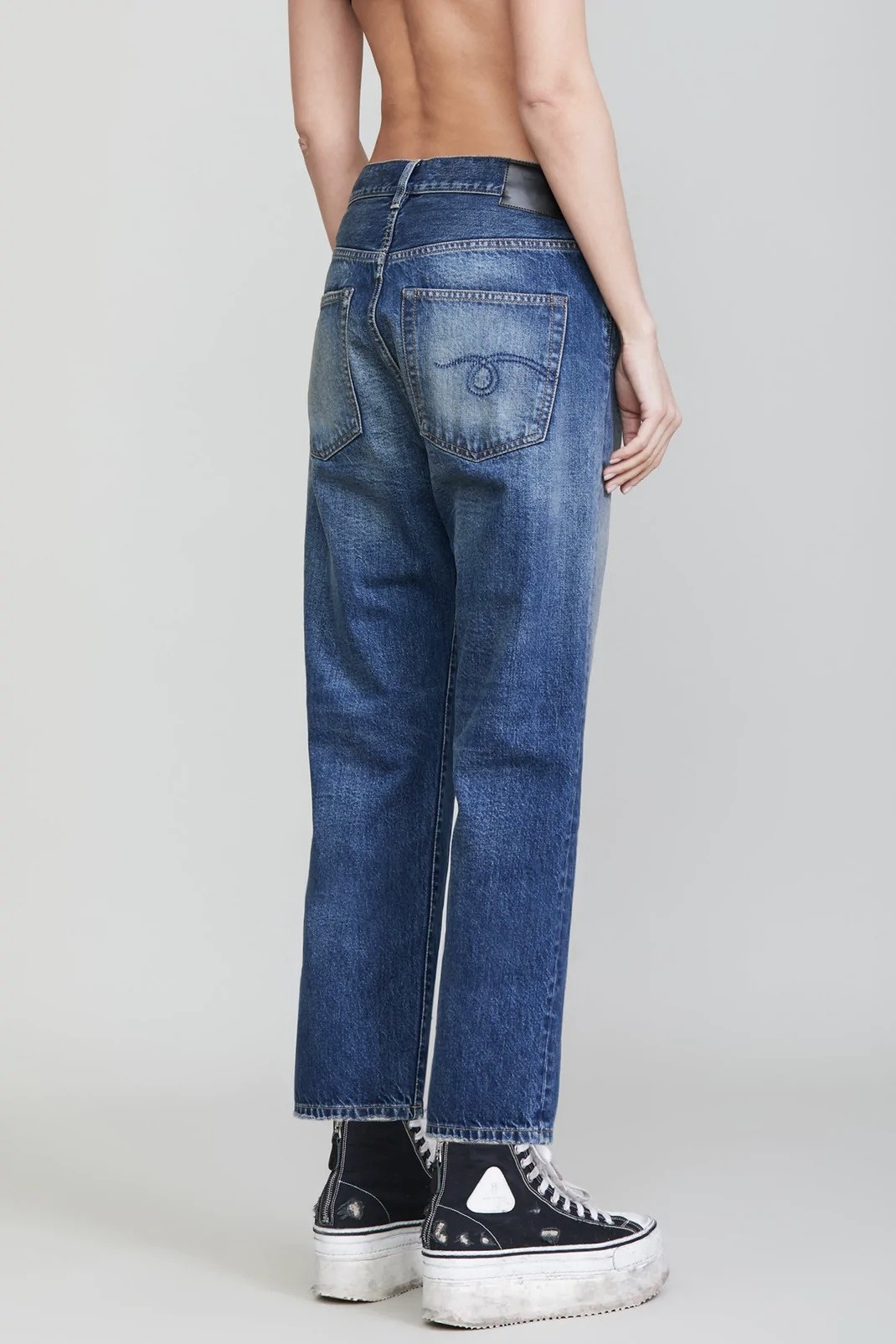 R13 Tailored Drop Jeans in Kyle Washing 26