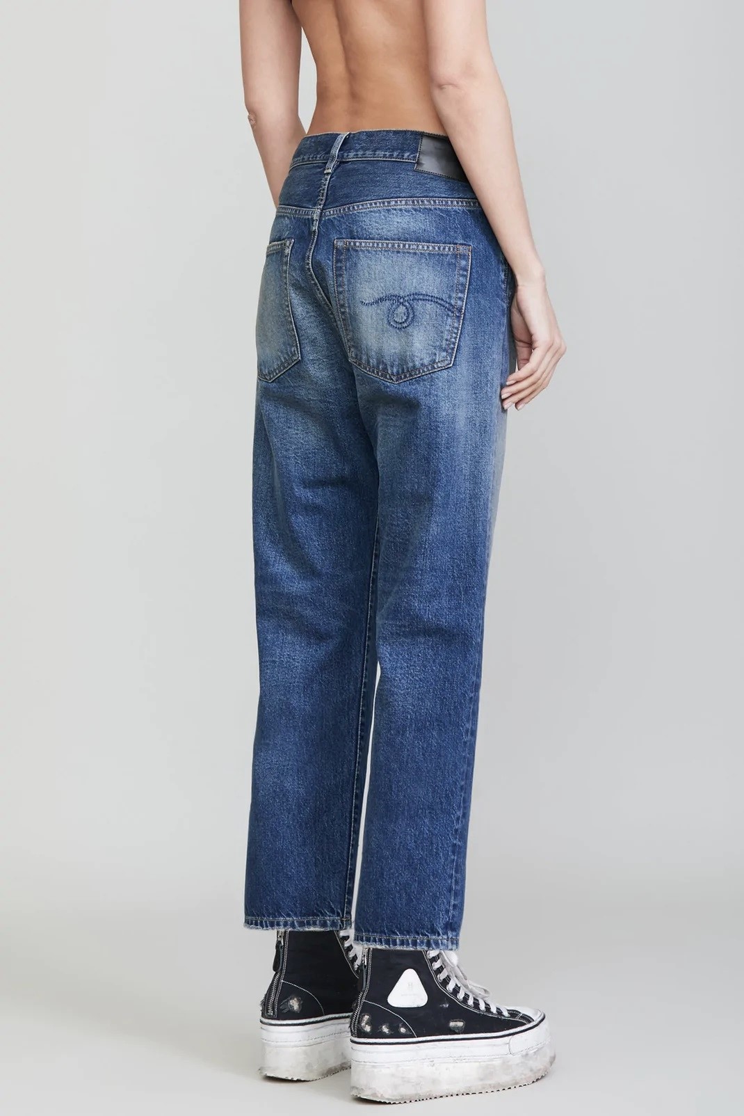 R13 Tailored Drop Jeans in Kyle Washing 27