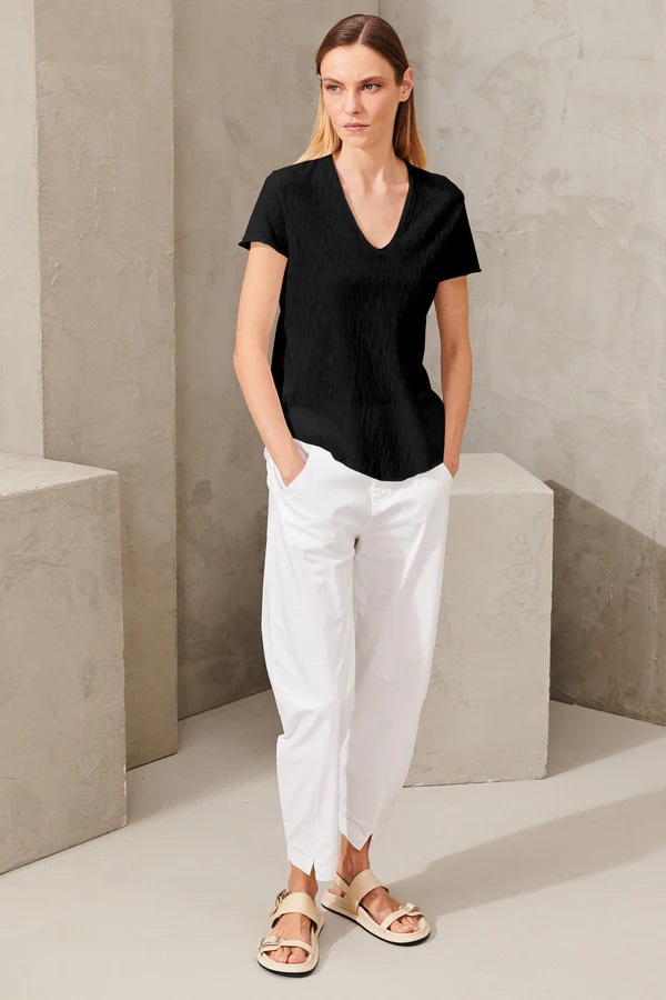 TRANSIT PAR SUCH V-Neck T-Shirt in Black L