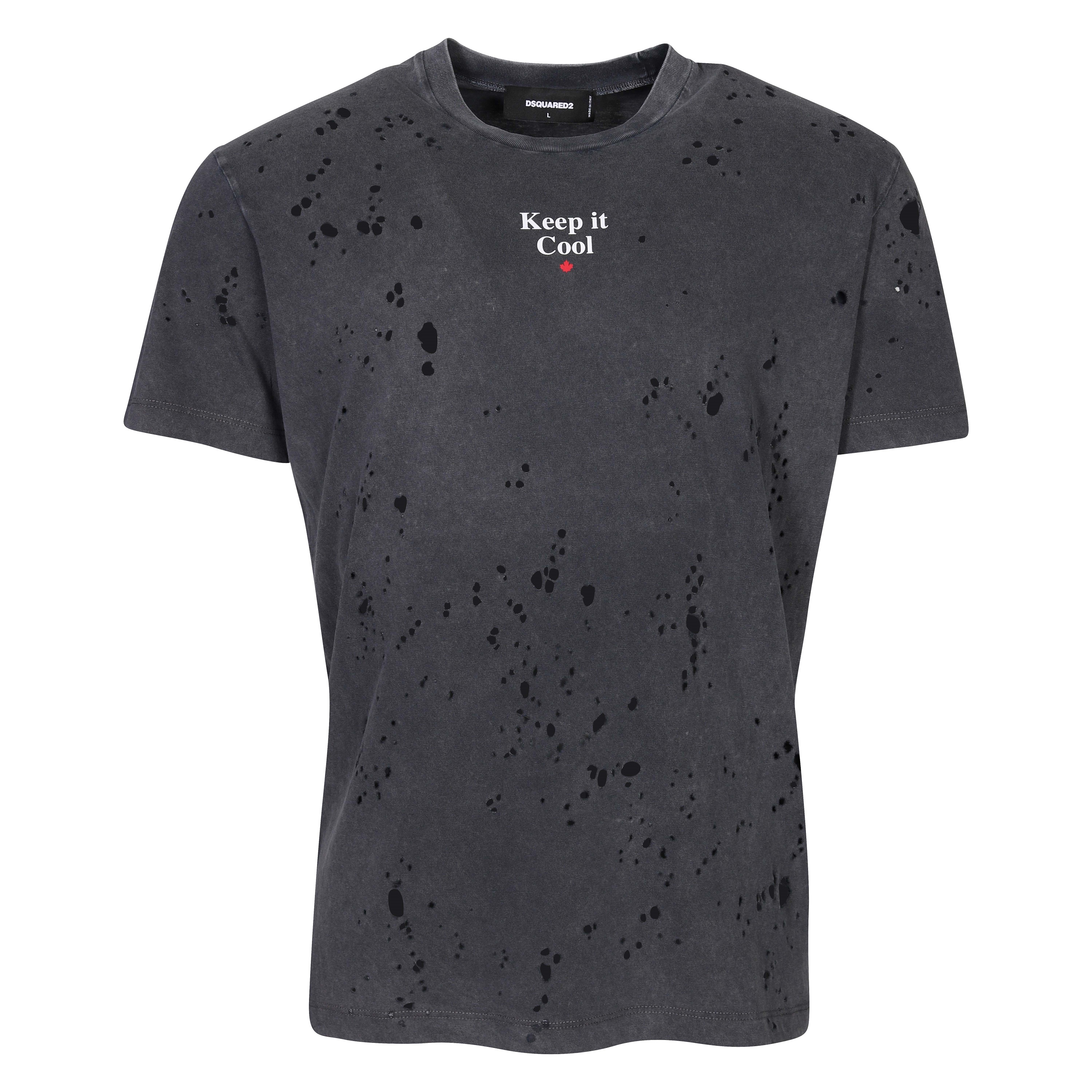 Dsquared Keep It Cool T-Shirt in Washed Dark Grey