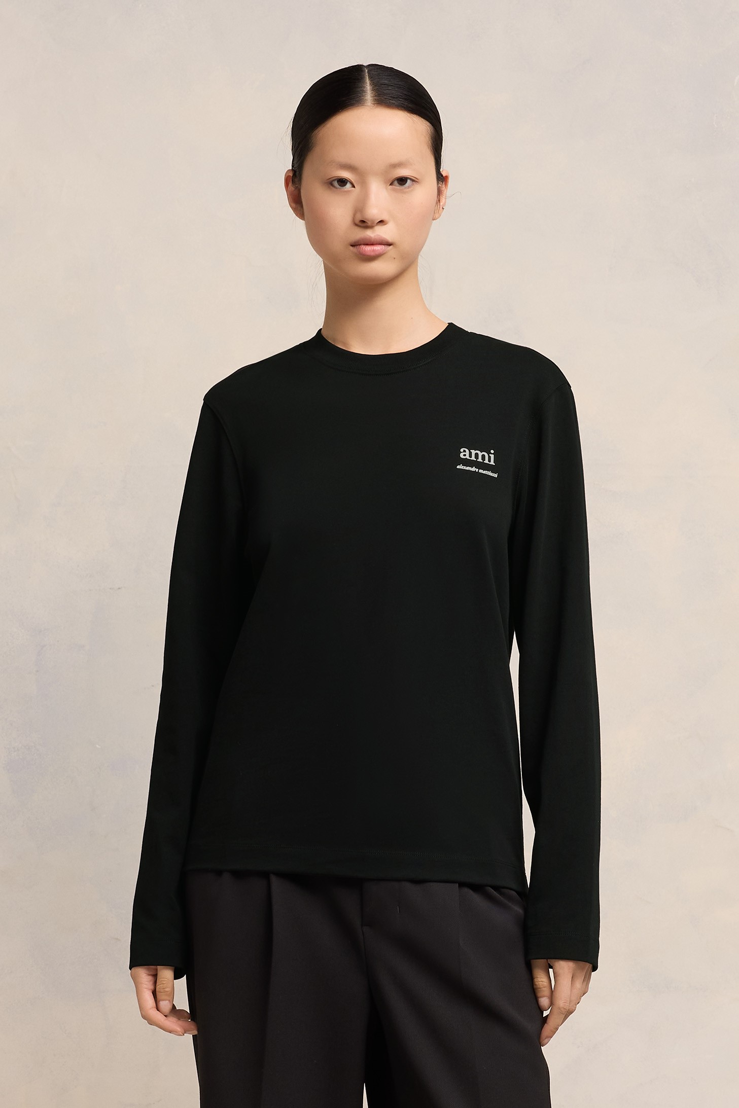 AMI PARIS Alexandre Mattiussi Longsleeve in Black XXL