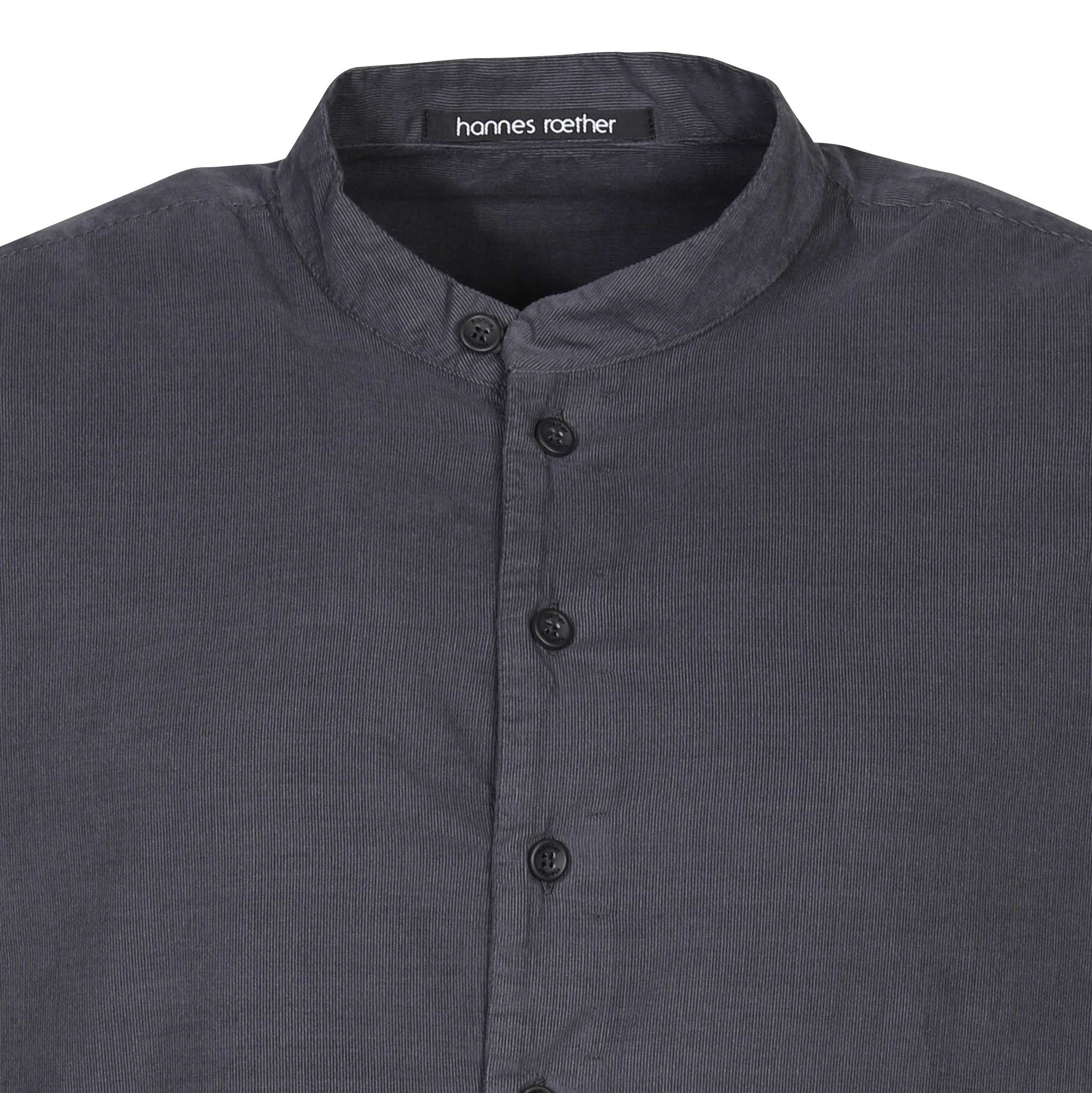 Hannes Roether Corduroy Shirt in Dark Grey