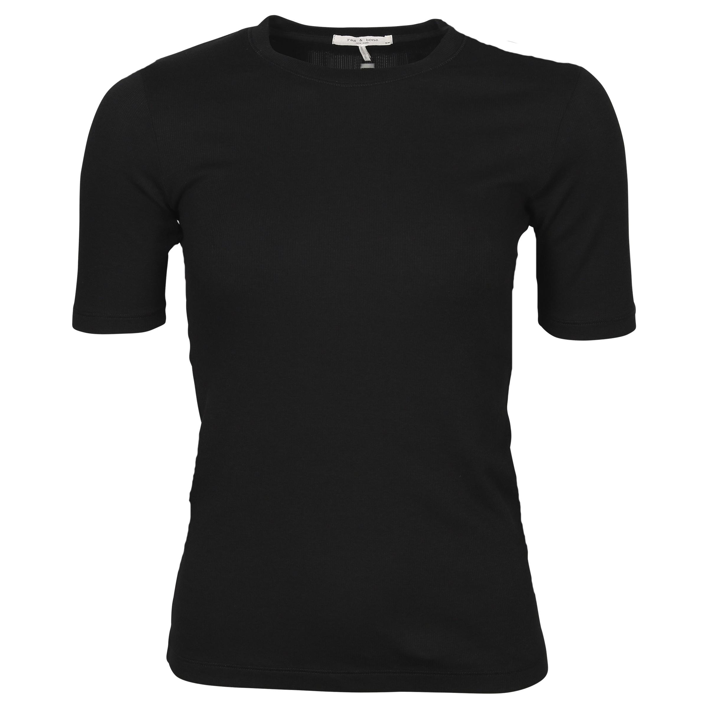 Rag & Bone Rib Slim T-Shirt Kari Black