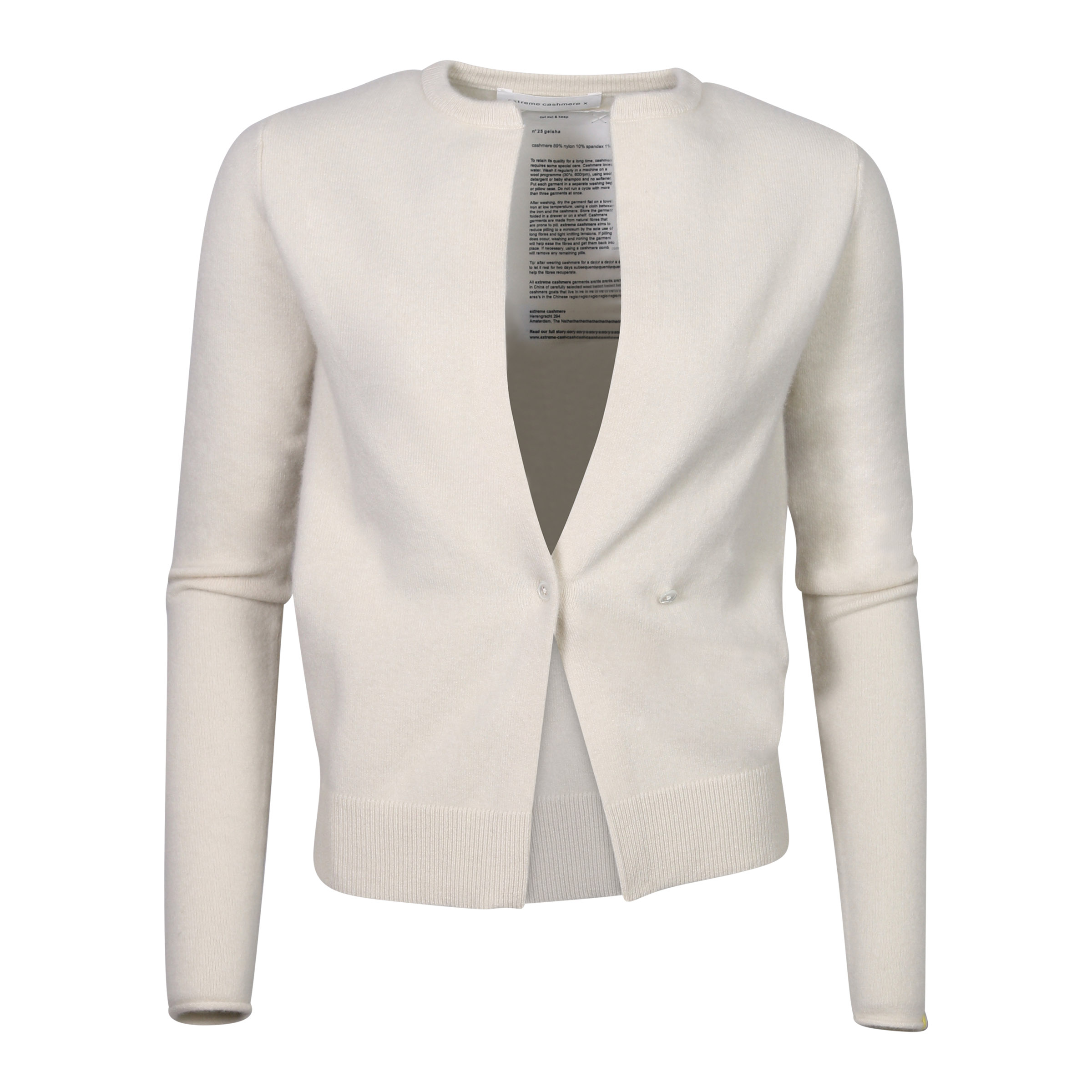 Extreme Cashmere Cardigan N°25 Geisha Cream
