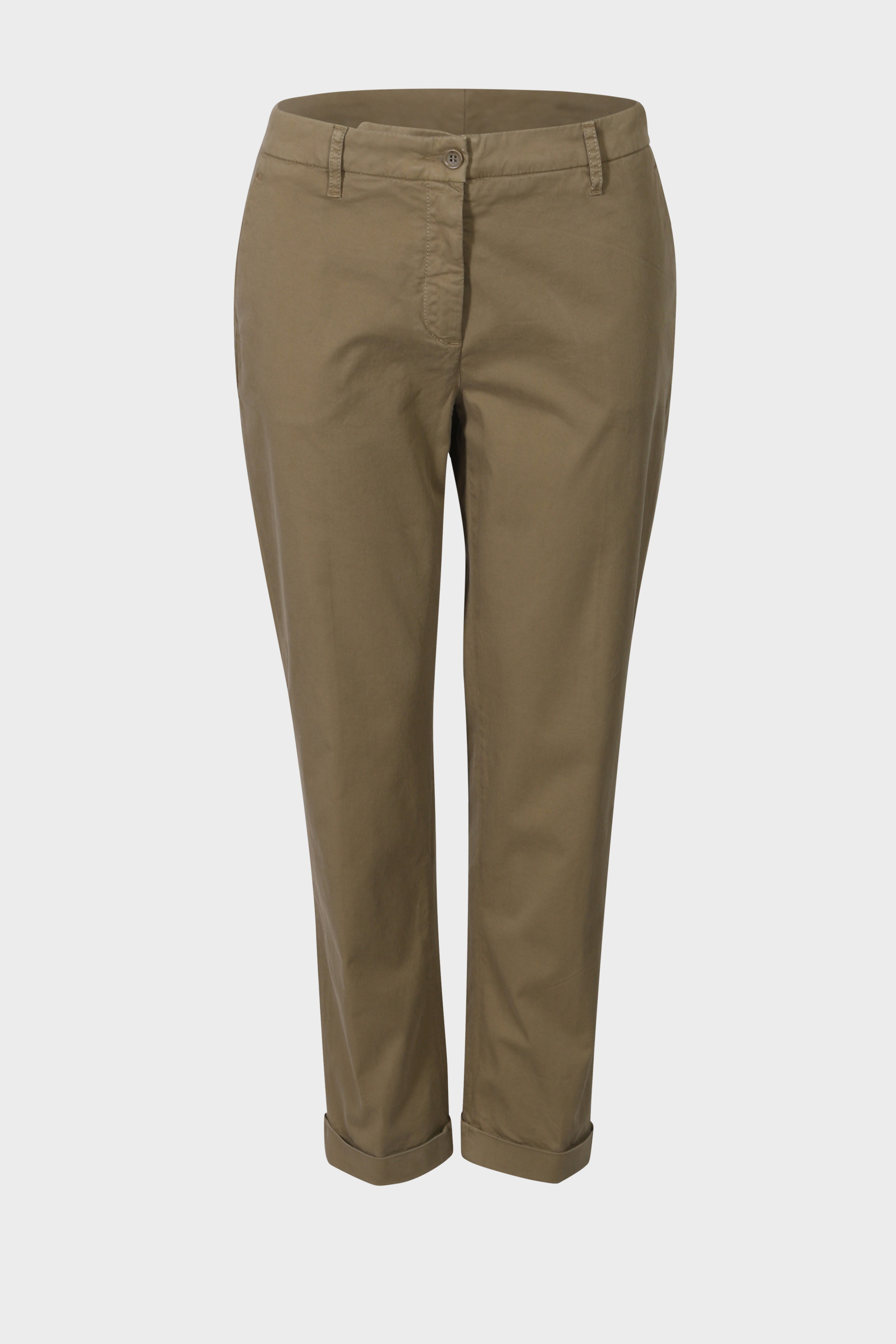 ASPESI Cotton Pant in Khaki IT46 / DE40