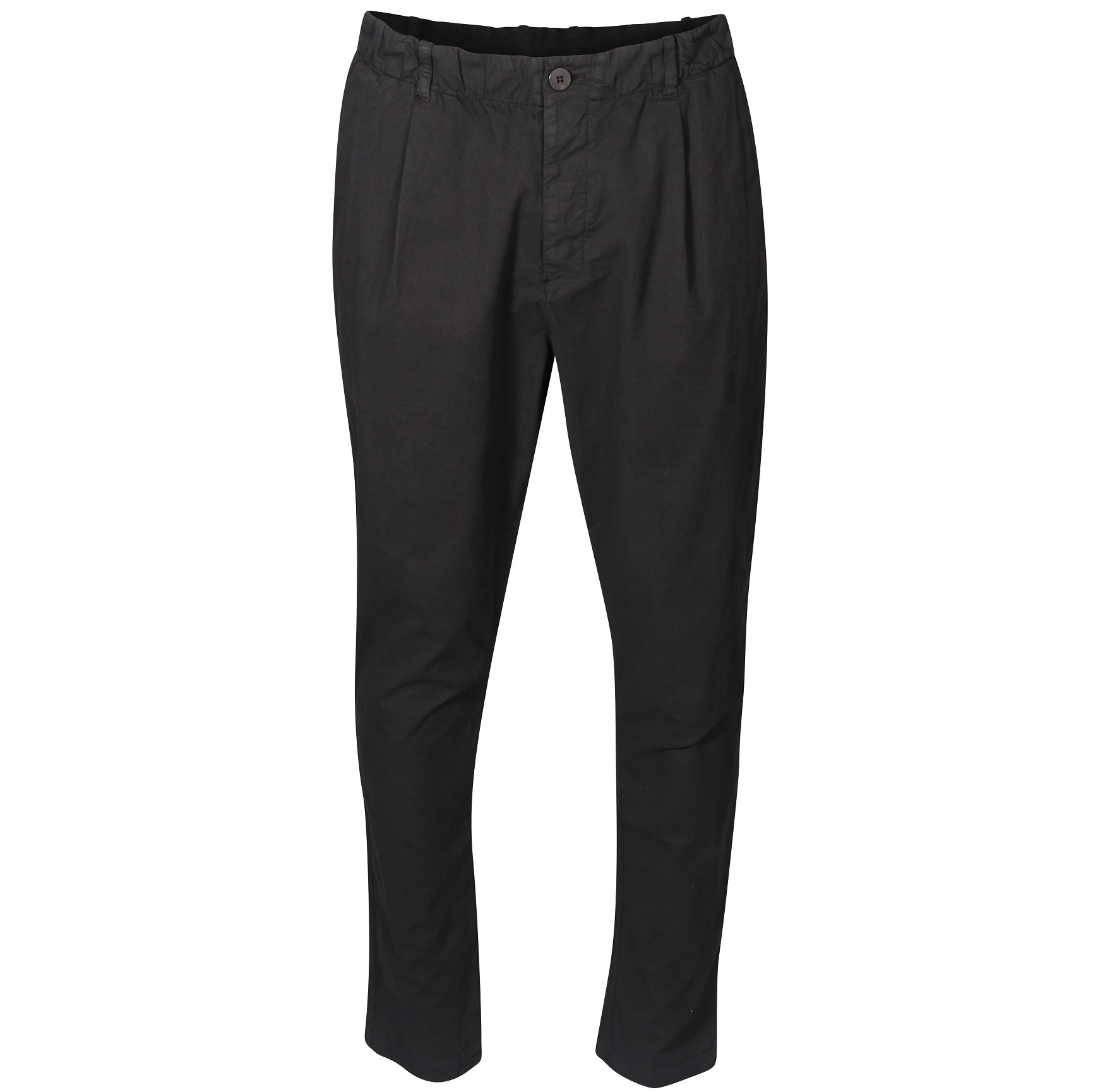 TRANSIT UOMO Light Cotton Stretch Trouser in Black