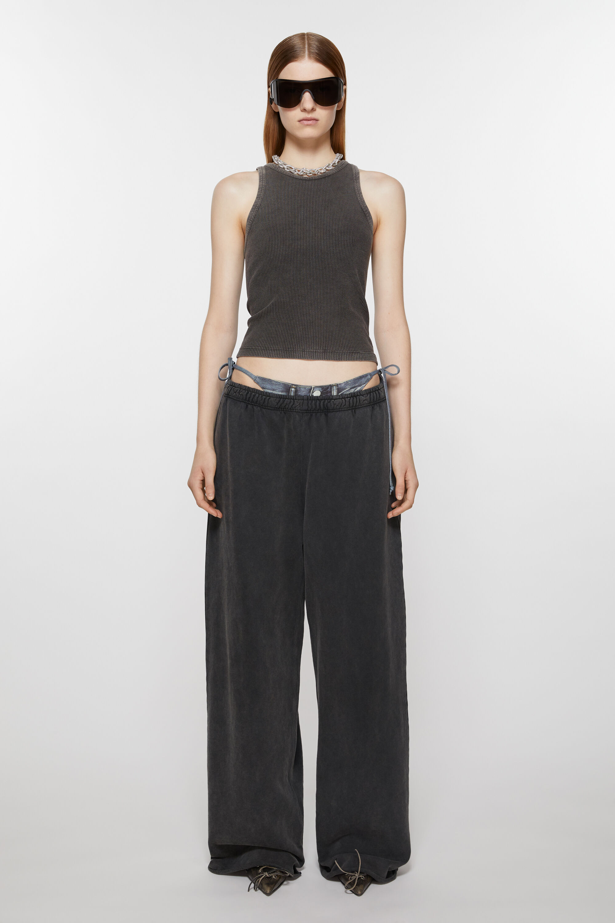 ACNE STUDIOS Backprinted  Sweatpant in Faded Black XS