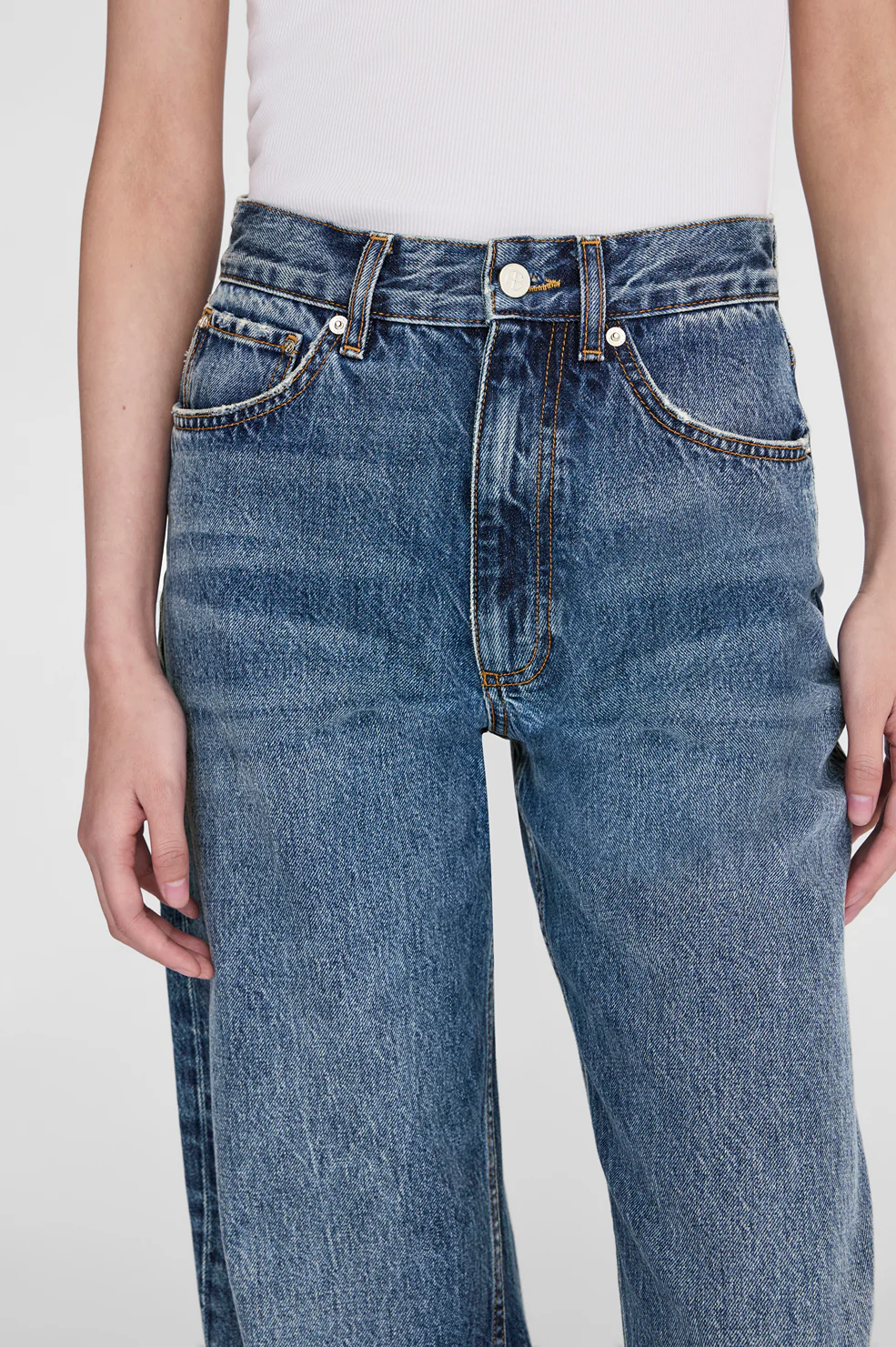 ANINE BING Brie Jeans in Cabana Blue