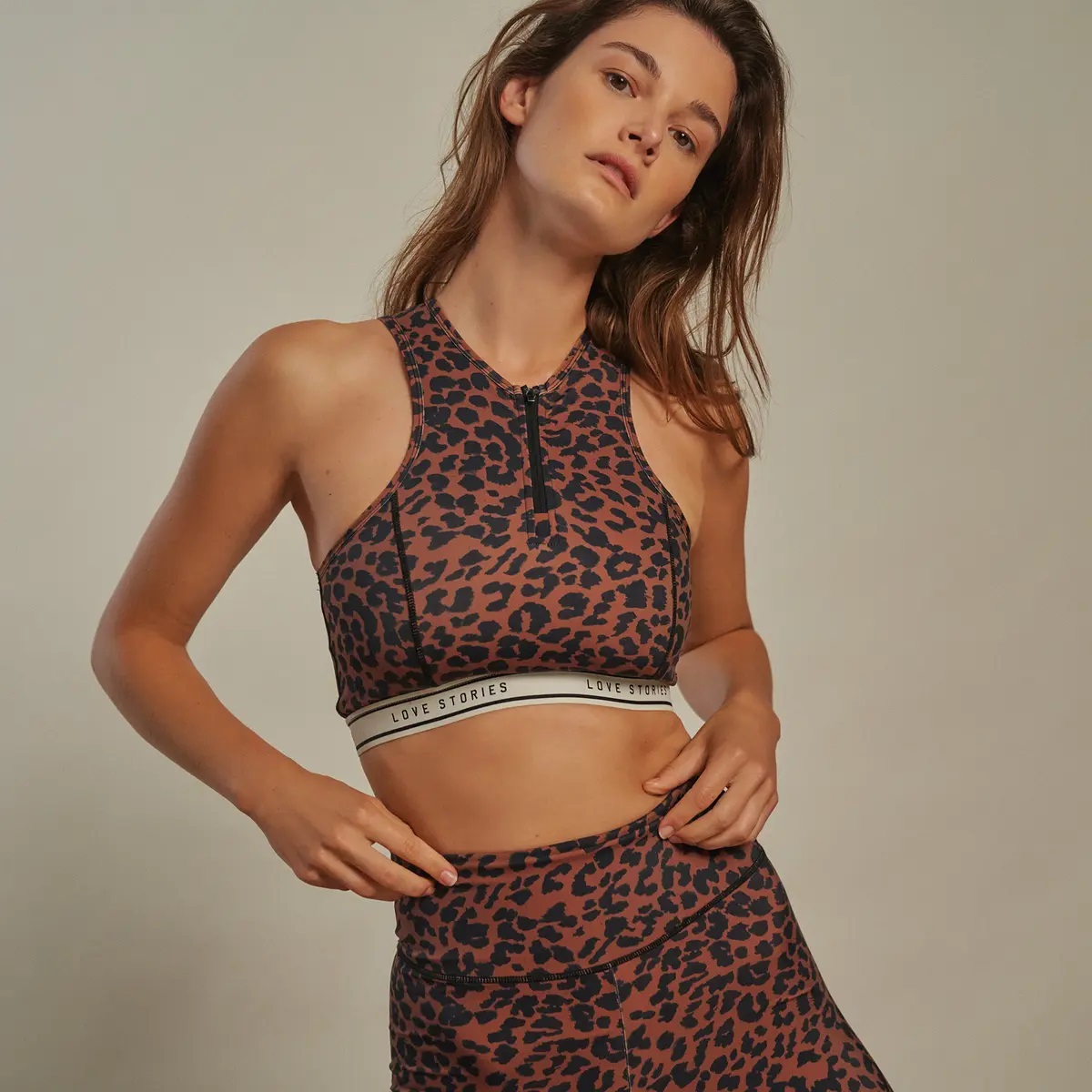 Love Stories Cover Up Top Liz Leopard L